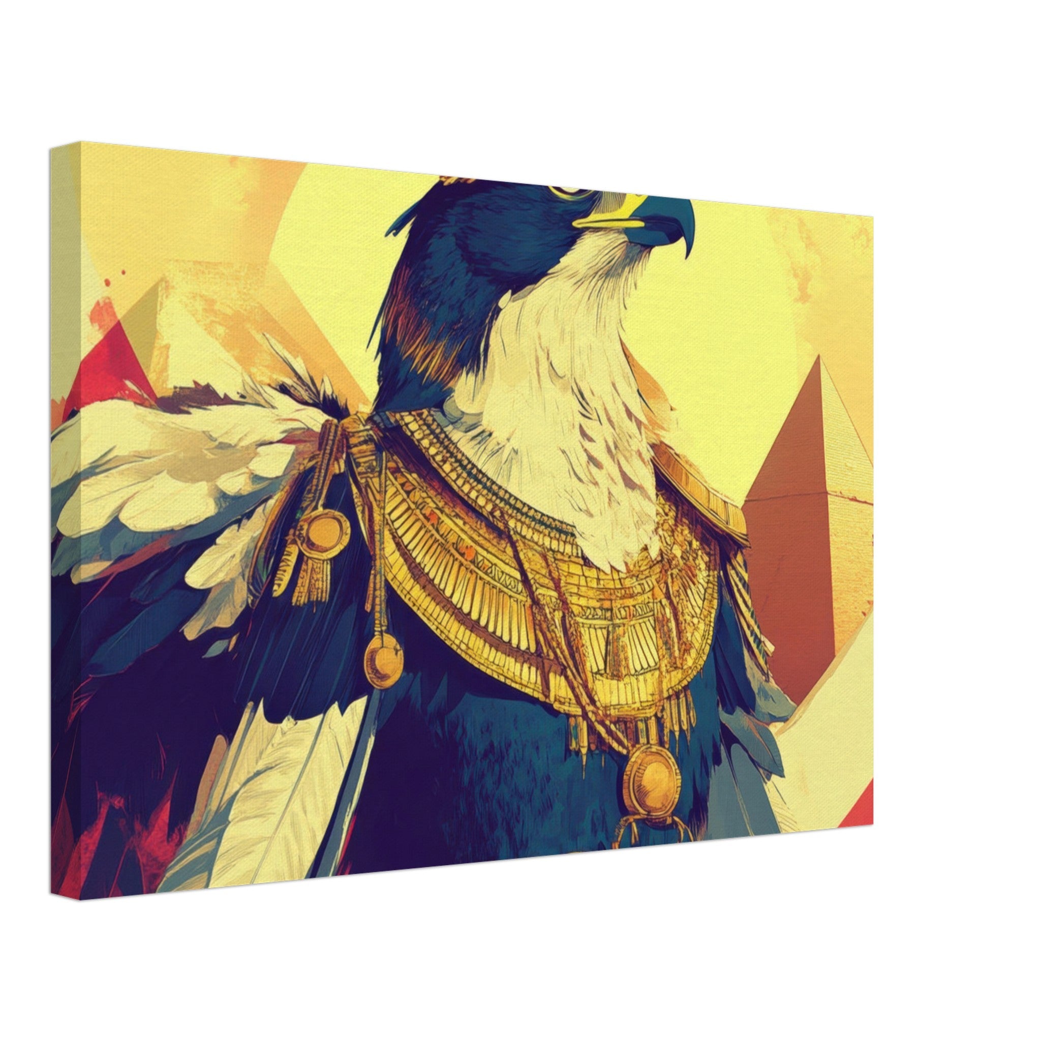 Canvas Landscape - Ancient Egyptian Falcon God Horus A majestic far 5 - Shop Ai Art WebShop - Digital Art online Store