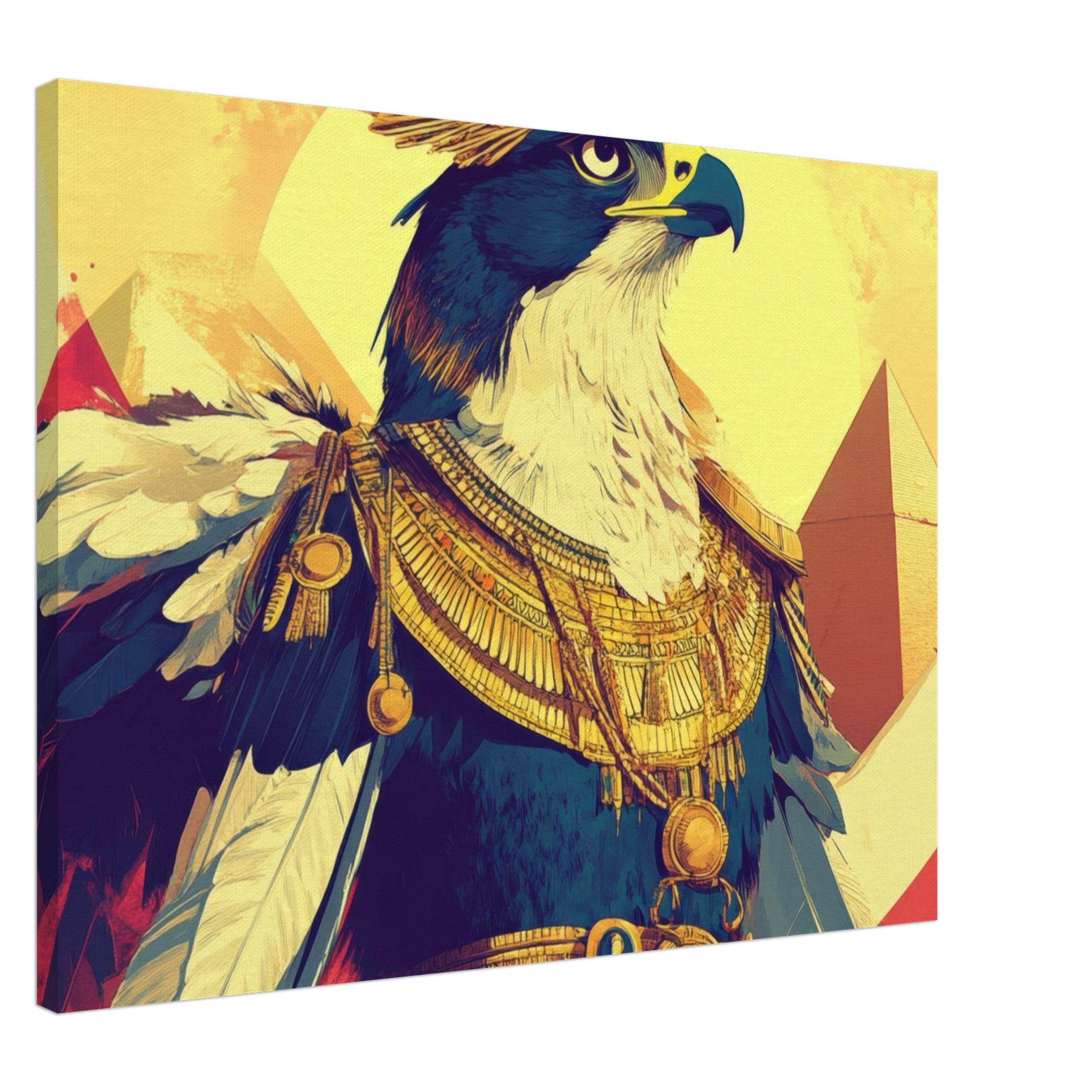 Canvas Landscape - Ancient Egyptian Falcon God Horus A majestic far 5 - Shop Ai Art WebShop - Digital Art online Store
