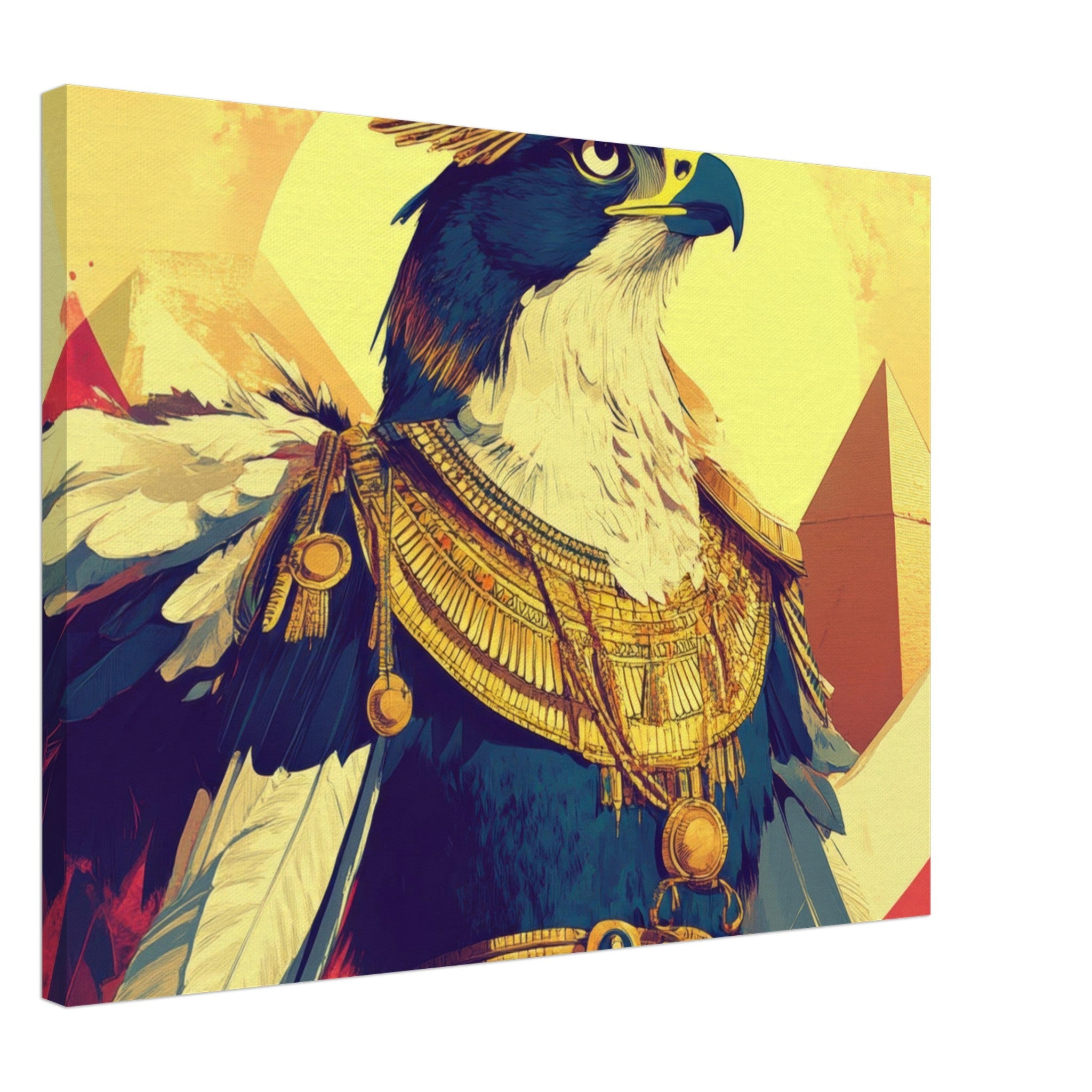 Canvas Landscape - Ancient Egyptian Falcon God Horus A majestic far 5 - Shop Ai Art WebShop - Digital Art online Store