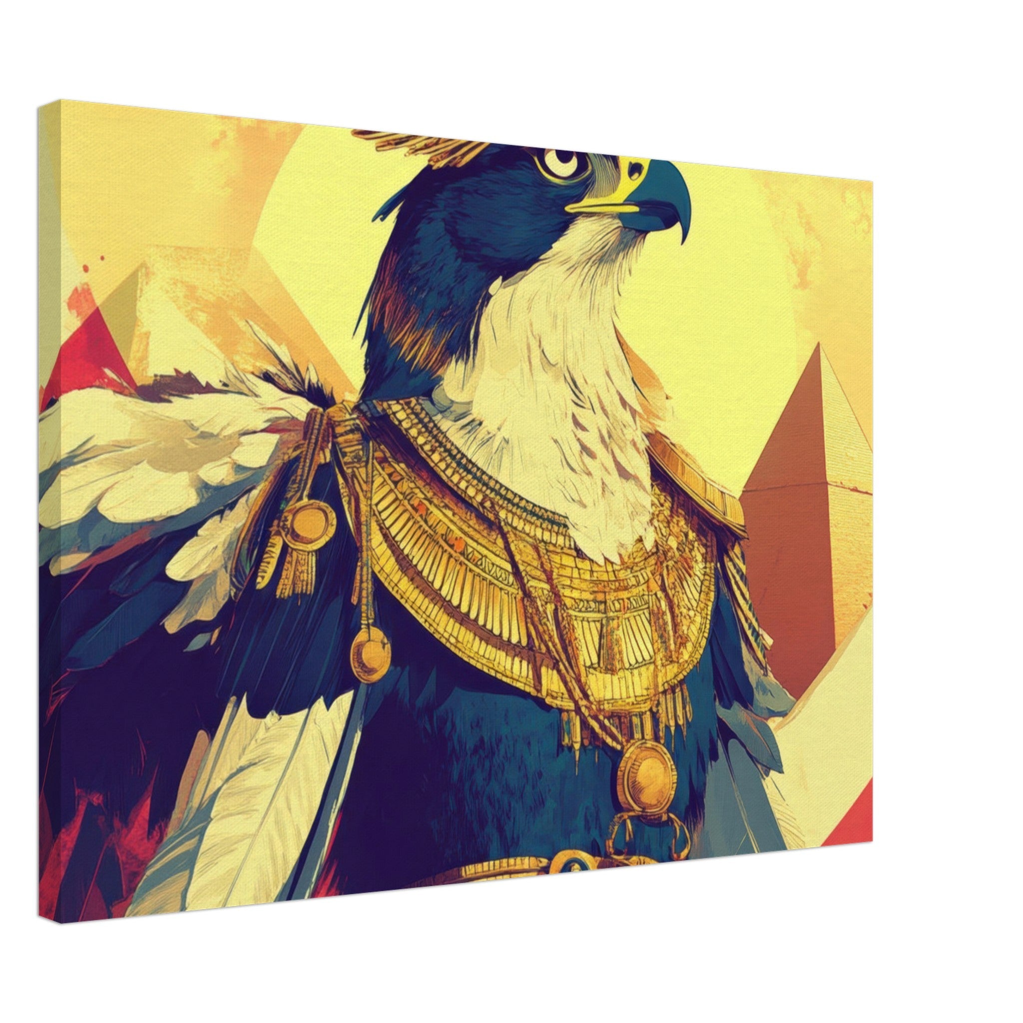 Canvas Landscape - Ancient Egyptian Falcon God Horus A majestic far 5 - Shop Ai Art WebShop - Digital Art online Store