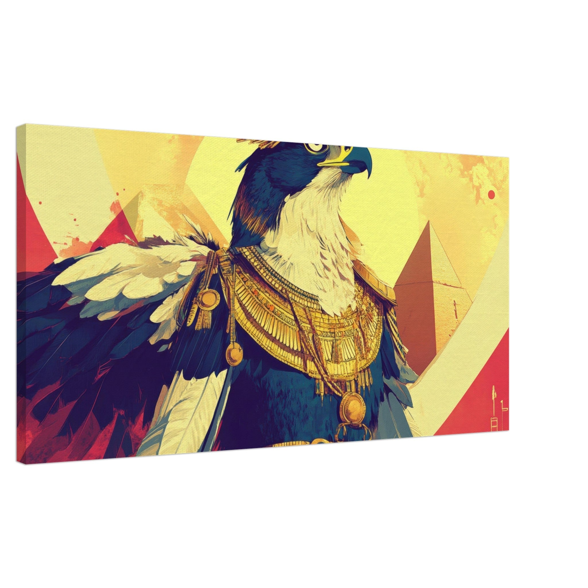 Canvas Landscape - Ancient Egyptian Falcon God Horus A majestic far 5 - Shop Ai Art WebShop - Digital Art online Store