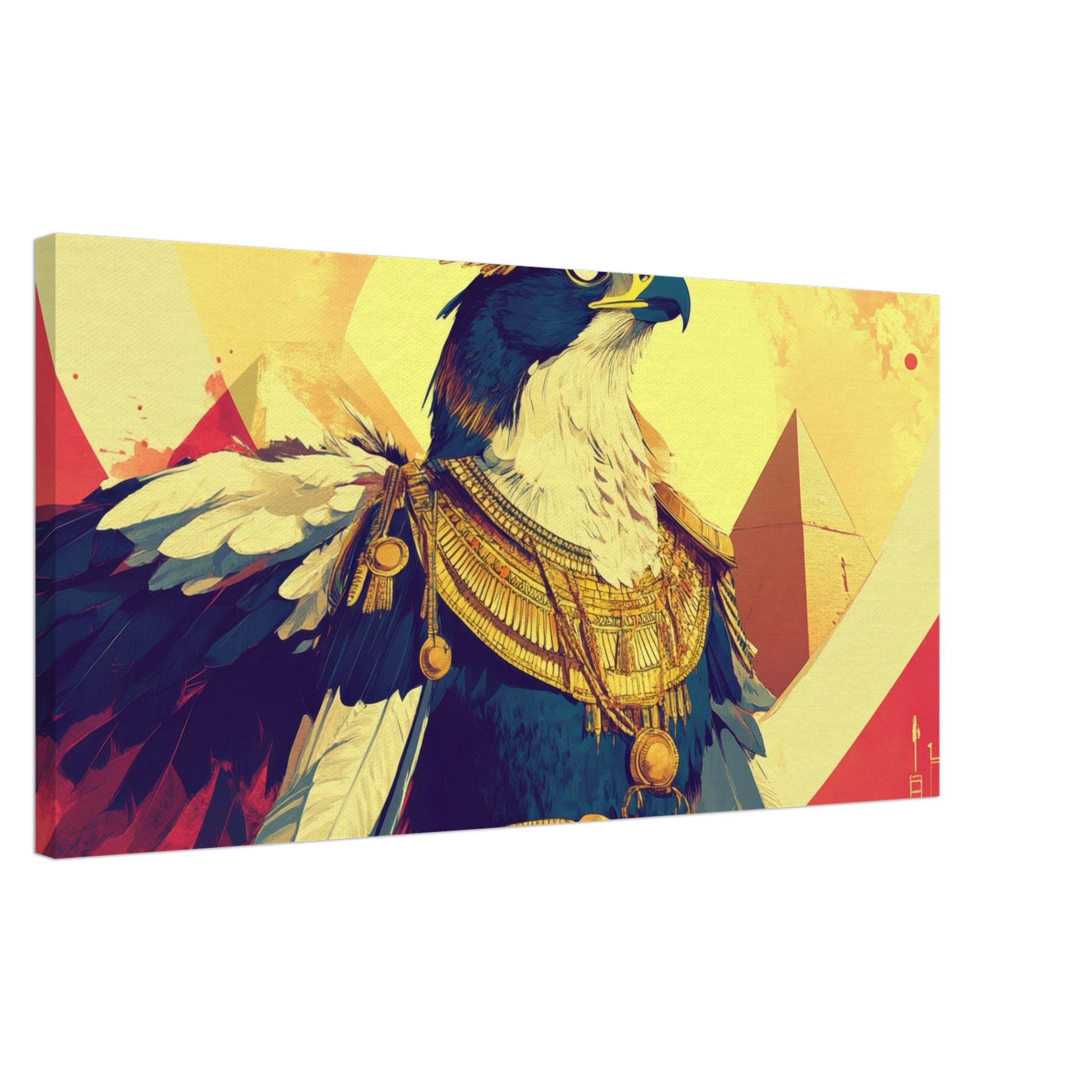 Canvas Landscape - Ancient Egyptian Falcon God Horus A majestic far 5 - Shop Ai Art WebShop - Digital Art online Store