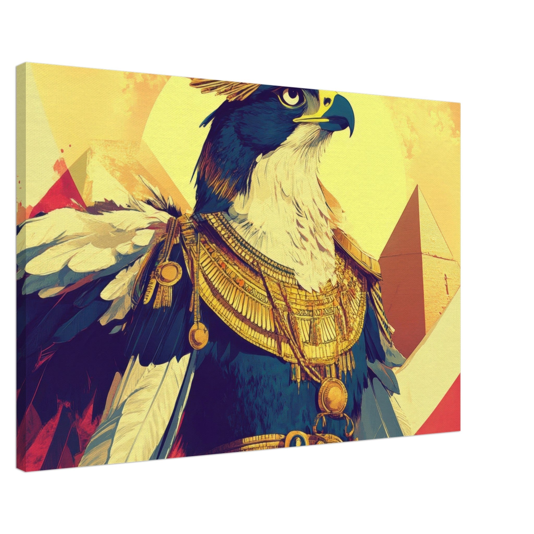 Canvas Landscape - Ancient Egyptian Falcon God Horus A majestic far 5 - Shop Ai Art WebShop - Digital Art online Store