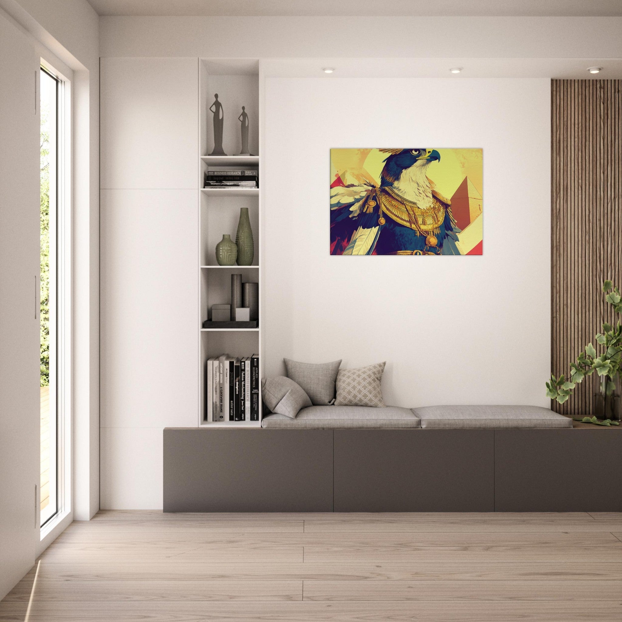Canvas Landscape - Ancient Egyptian Falcon God Horus A majestic far 5 - Shop Ai Art WebShop - Digital Art online Store