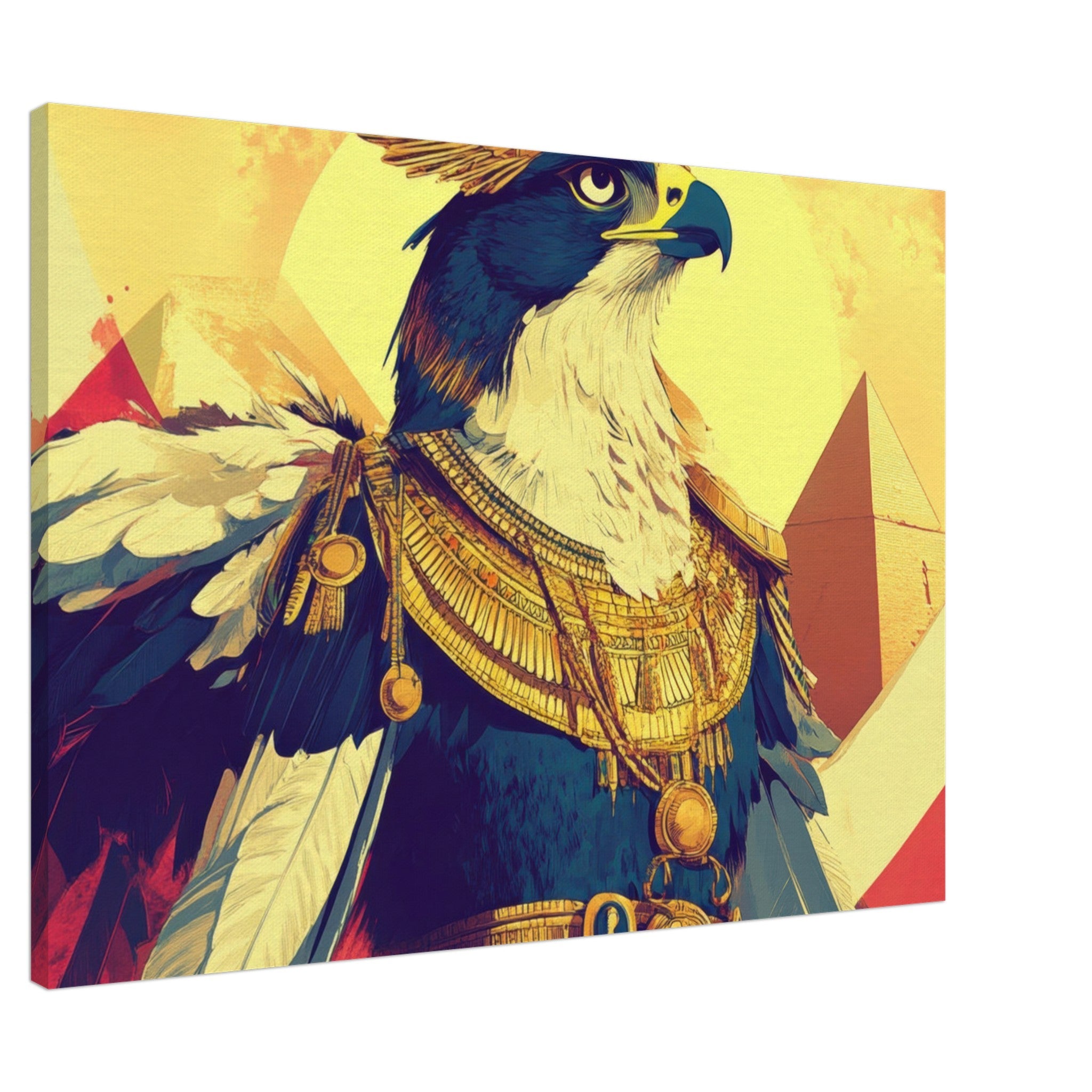 Canvas Landscape - Ancient Egyptian Falcon God Horus A majestic far 5 - Shop Ai Art WebShop - Digital Art online Store