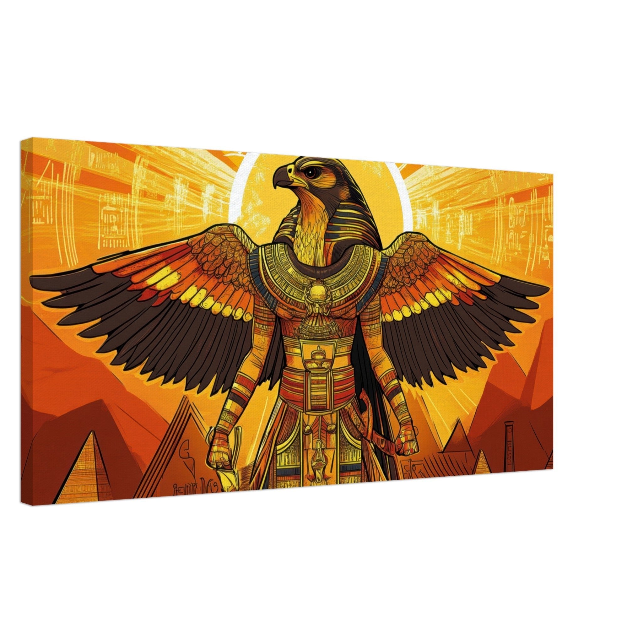 Canvas Landscape - Ancient Egyptian Falcon God Horus A majestic far 7 - Shop Ai Art WebShop - Digital Art online Store