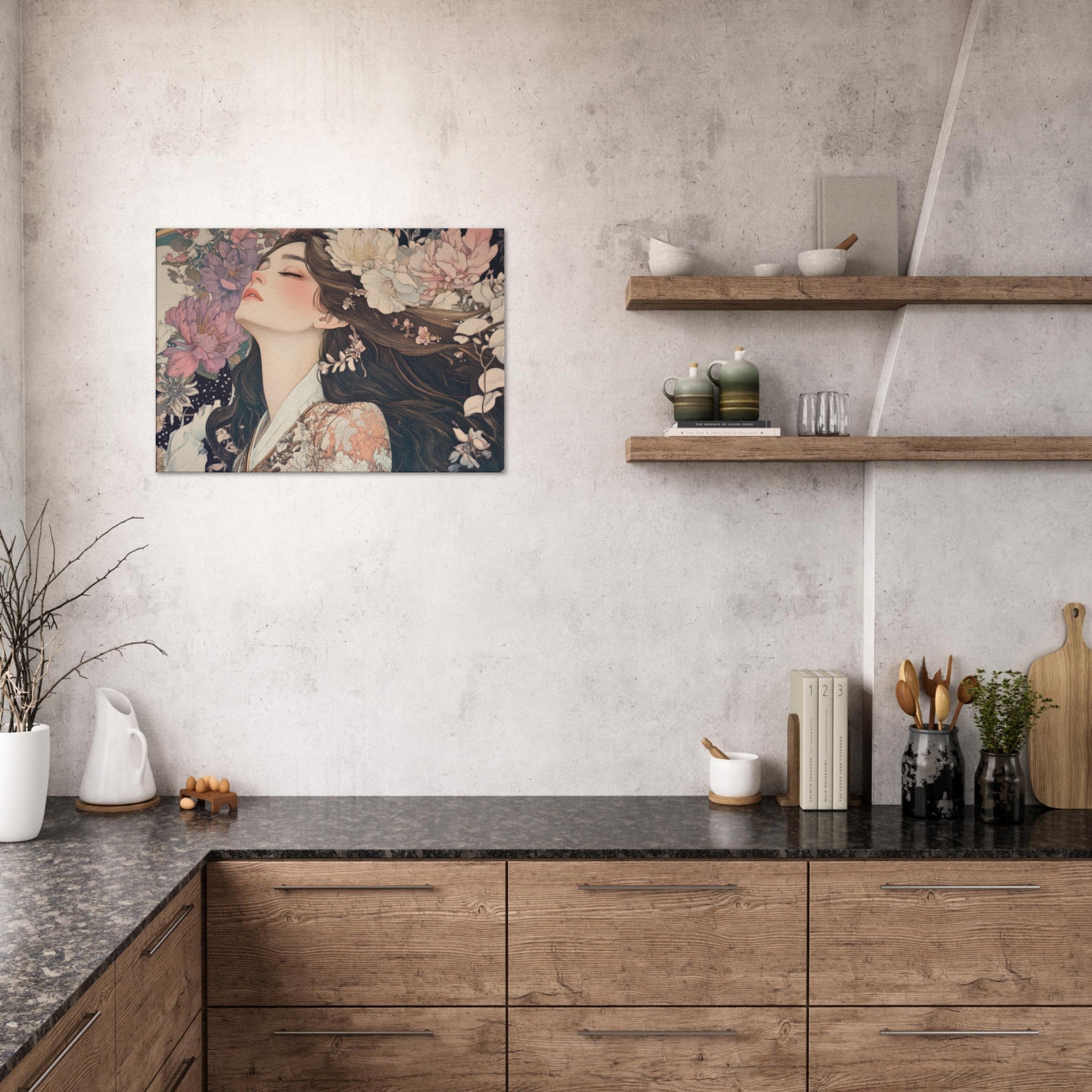 Canvas Landscape - Art Nouveau Enchanted Garden An Art Nouveau inst 2 - Shop Ai Art WebShop - Digital Art online Store