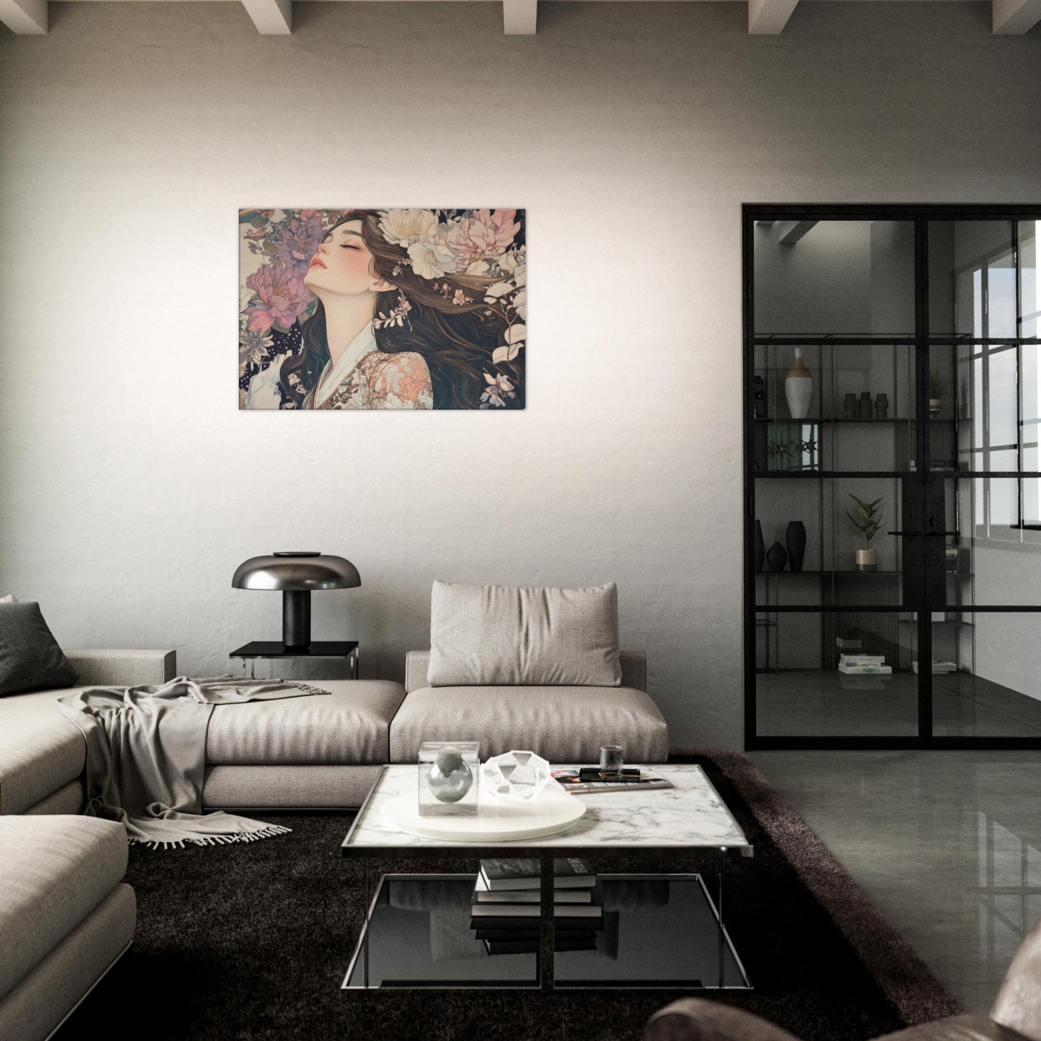 Canvas Landscape - Art Nouveau Enchanted Garden An Art Nouveau inst 2 - Shop Ai Art WebShop - Digital Art online Store