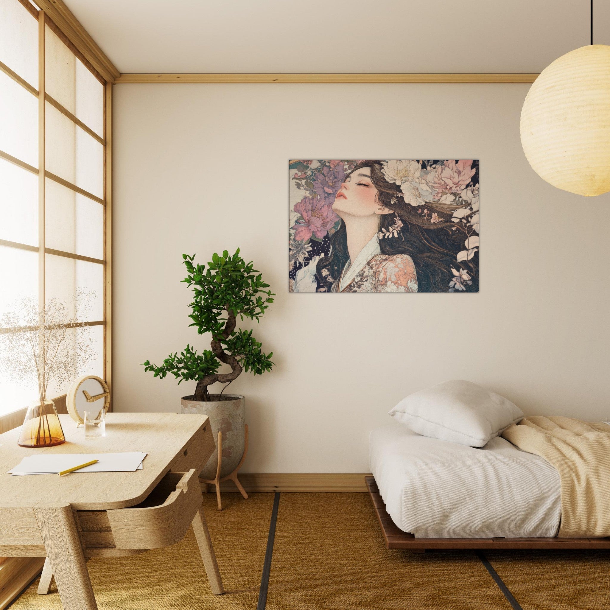 Canvas Landscape - Art Nouveau Enchanted Garden An Art Nouveau inst 2 - Shop Ai Art WebShop - Digital Art online Store