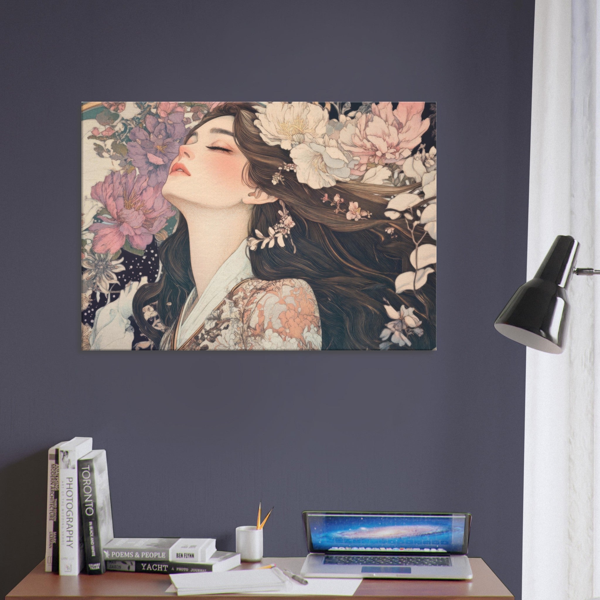 Canvas Landscape - Art Nouveau Enchanted Garden An Art Nouveau inst 2 - Shop Ai Art WebShop - Digital Art online Store
