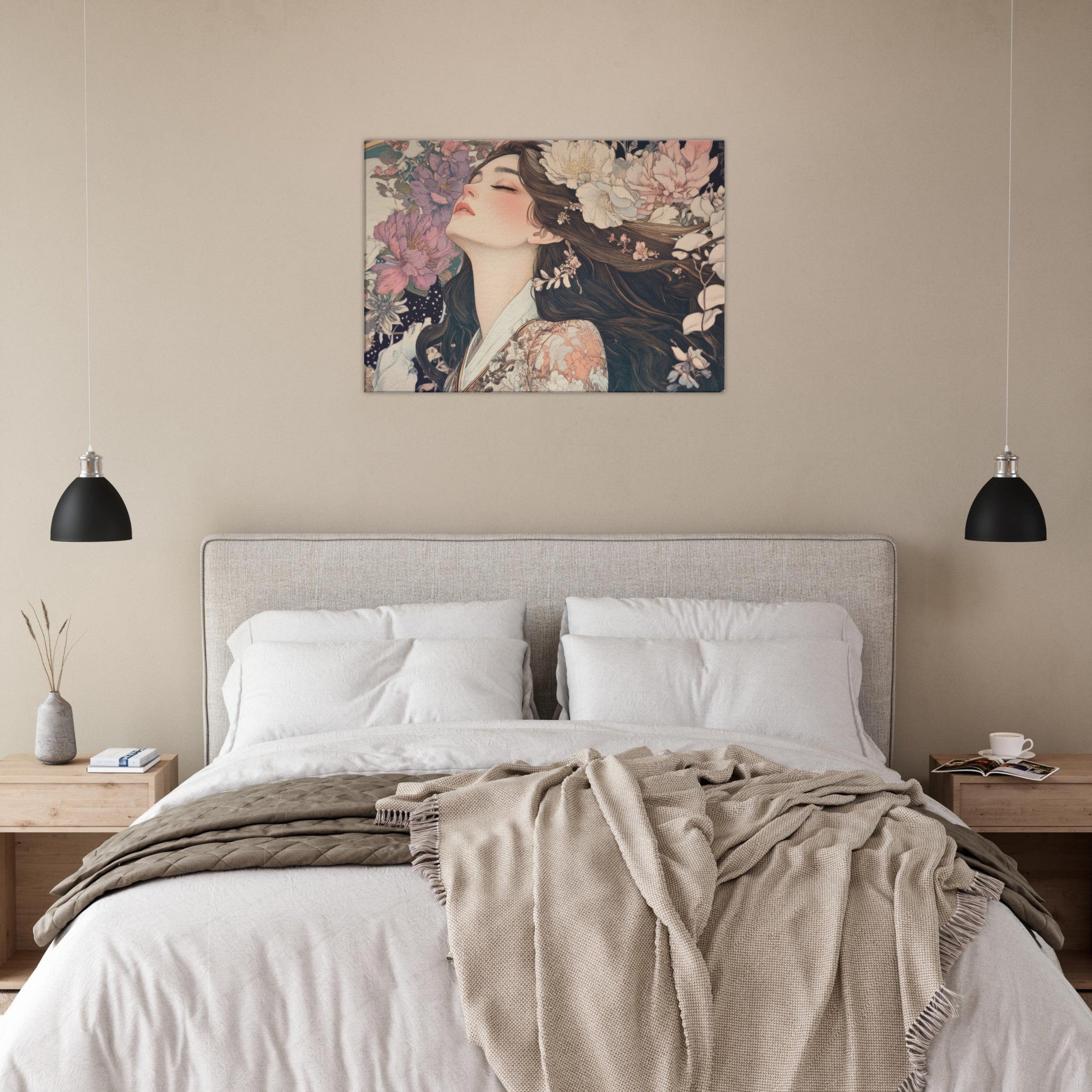 Canvas Landscape - Art Nouveau Enchanted Garden An Art Nouveau inst 2 - Shop Ai Art WebShop - Digital Art online Store