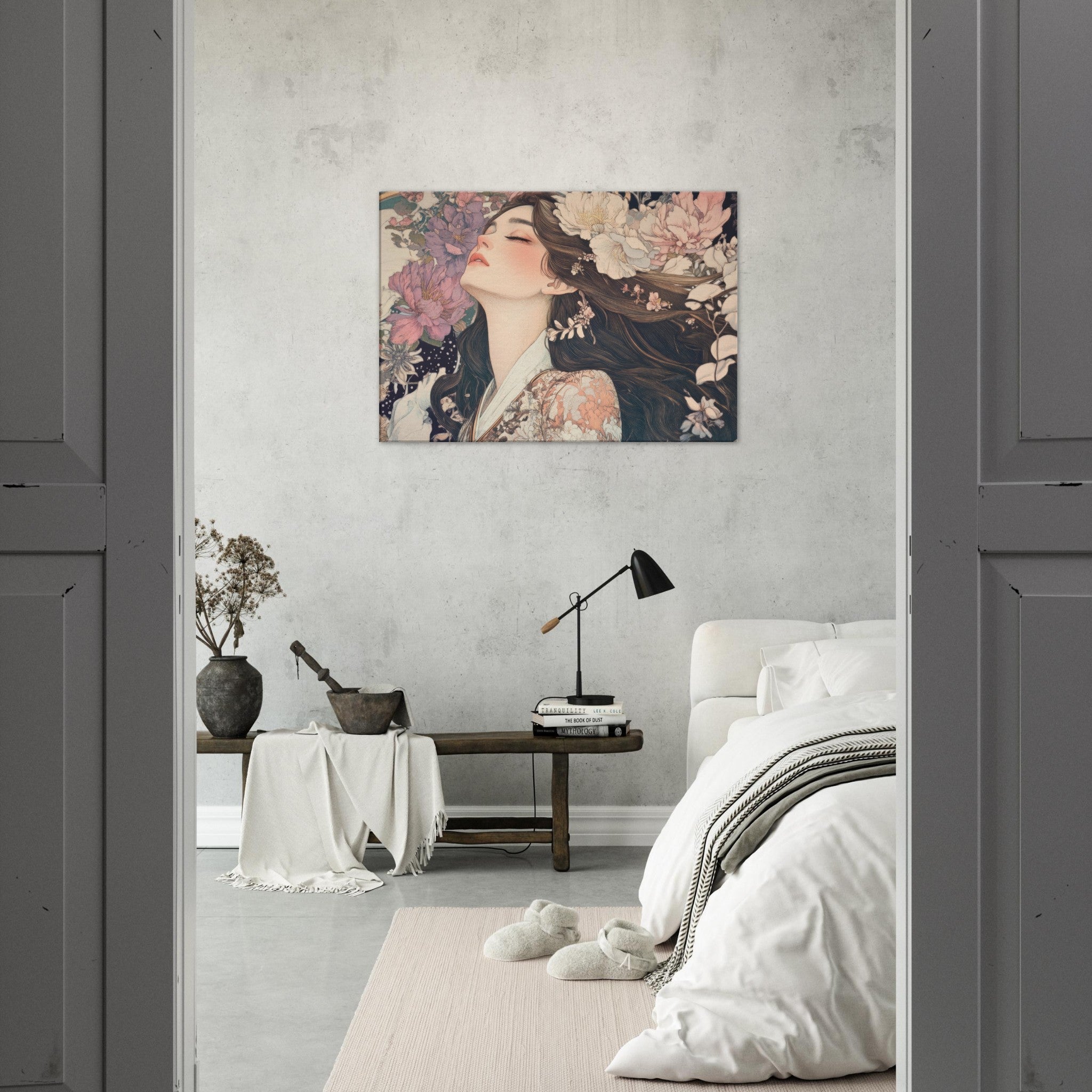 Canvas Landscape - Art Nouveau Enchanted Garden An Art Nouveau inst 2 - Shop Ai Art WebShop - Digital Art online Store