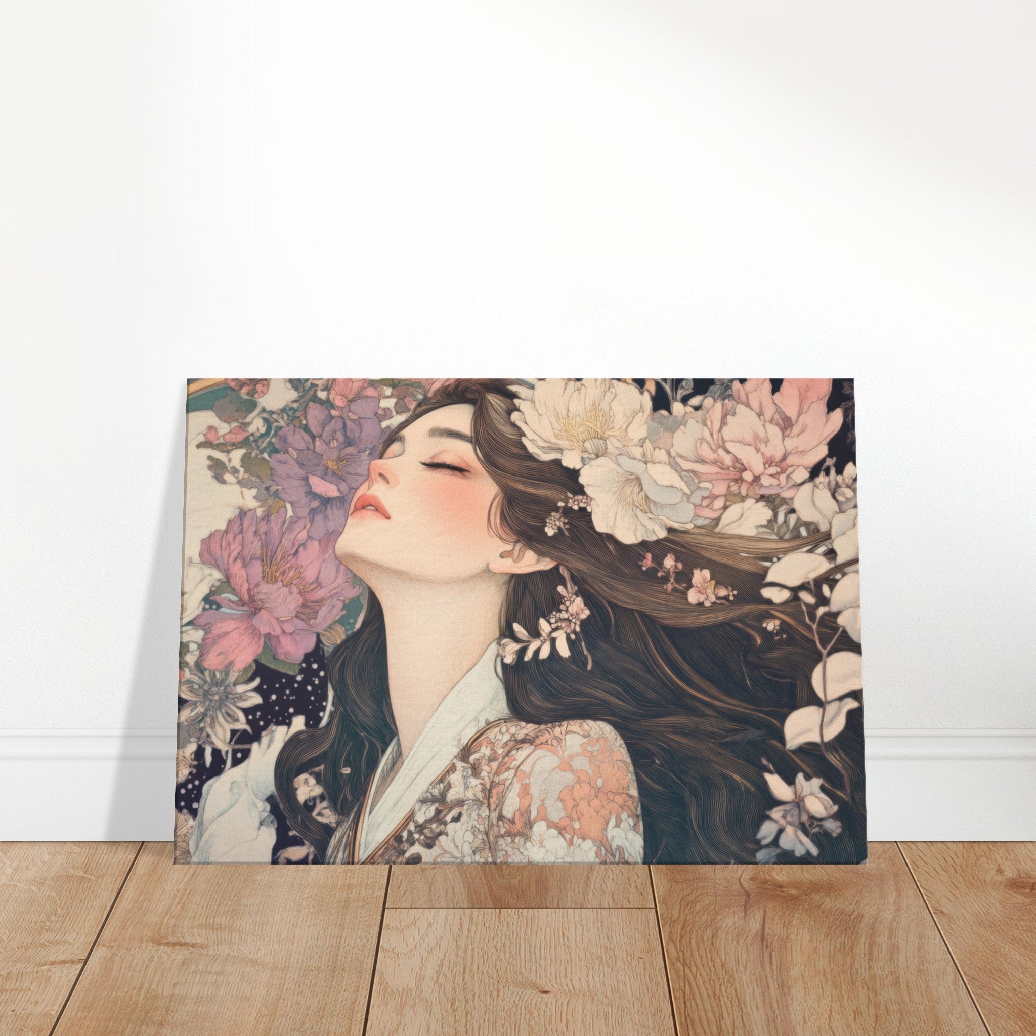 Canvas Landscape - Art Nouveau Enchanted Garden An Art Nouveau inst 2 - Shop Ai Art WebShop - Digital Art online Store
