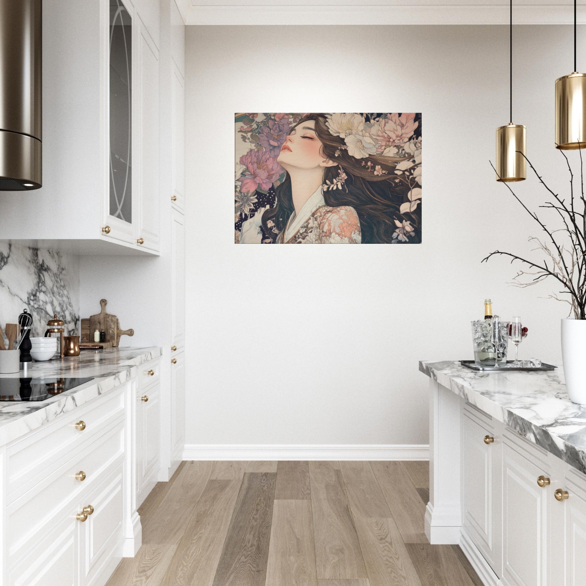 Canvas Landscape - Art Nouveau Enchanted Garden An Art Nouveau inst 2 - Shop Ai Art WebShop - Digital Art online Store