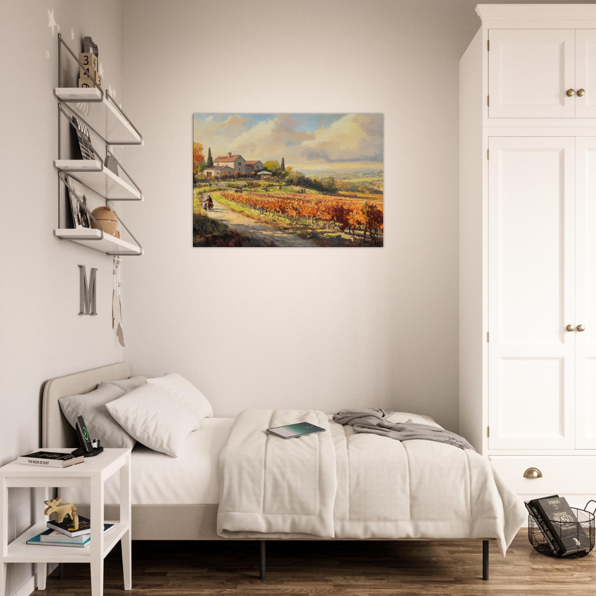 Canvas Landscape - Autumn Vineyard Harvest A picturesque vineyards 4 - Shop Ai Art WebShop - Digital Art online Store