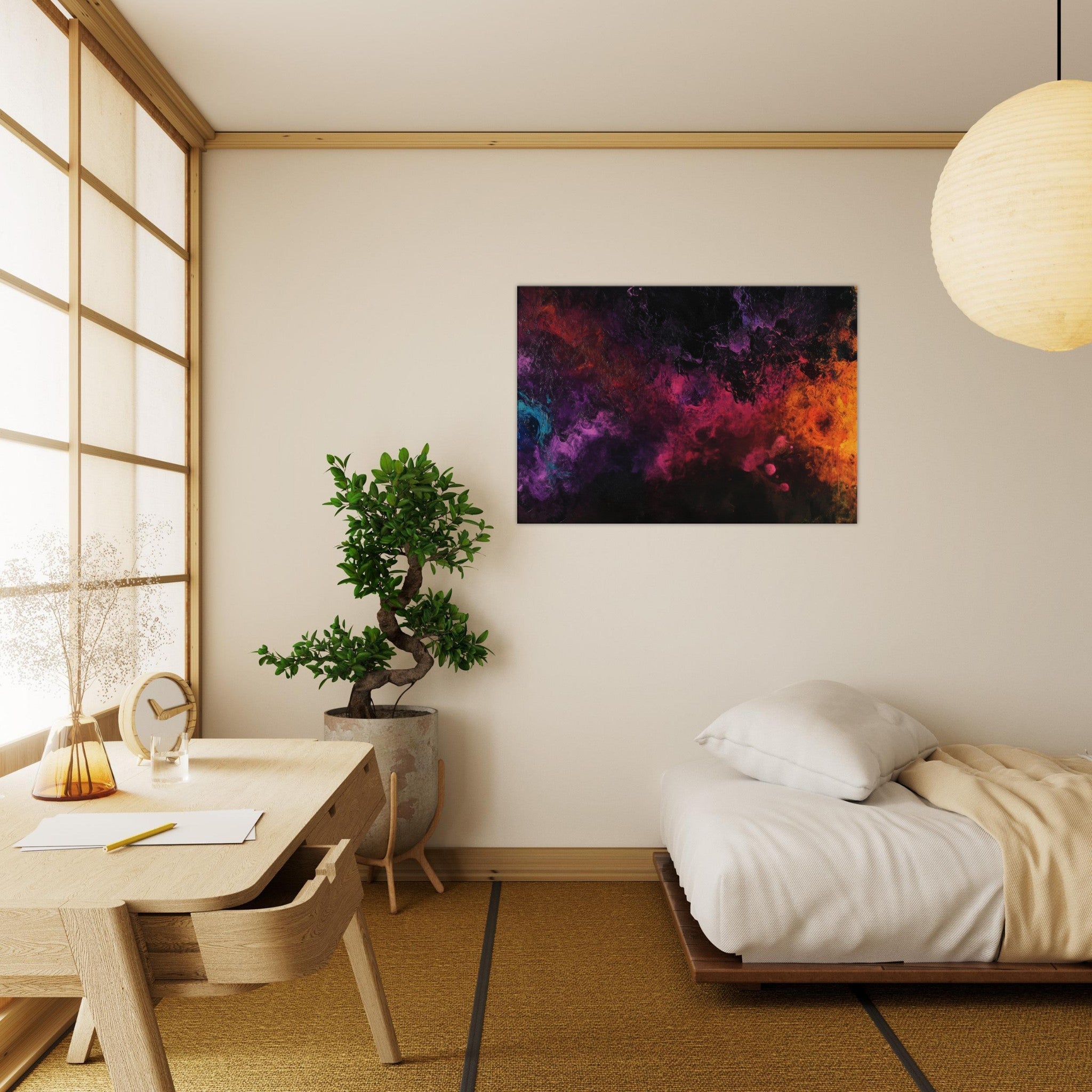 Canvas Landscape - Chromatic Abyss A dark infinite void punctured 2 - Shop Ai Art WebShop - Digital Art online Store
