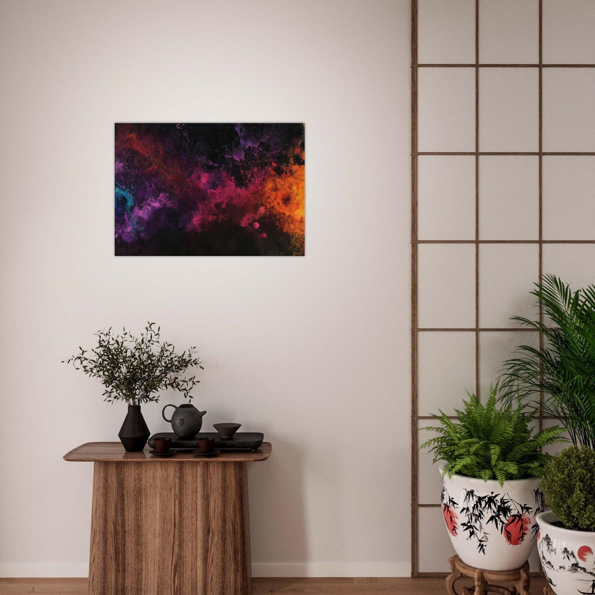 Canvas Landscape - Chromatic Abyss A dark infinite void punctured 2 - Shop Ai Art WebShop - Digital Art online Store