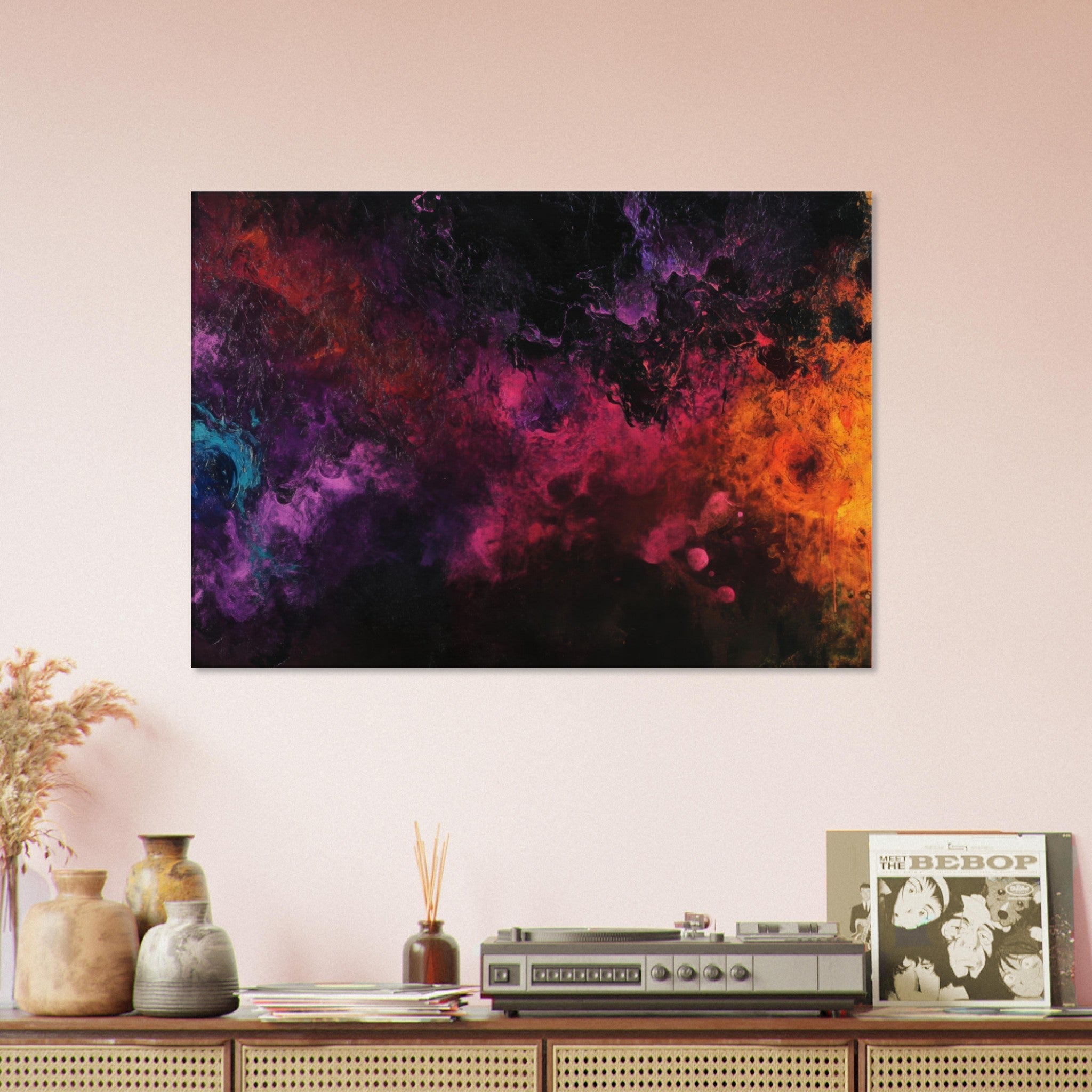 Canvas Landscape - Chromatic Abyss A dark infinite void punctured 2 - Shop Ai Art WebShop - Digital Art online Store