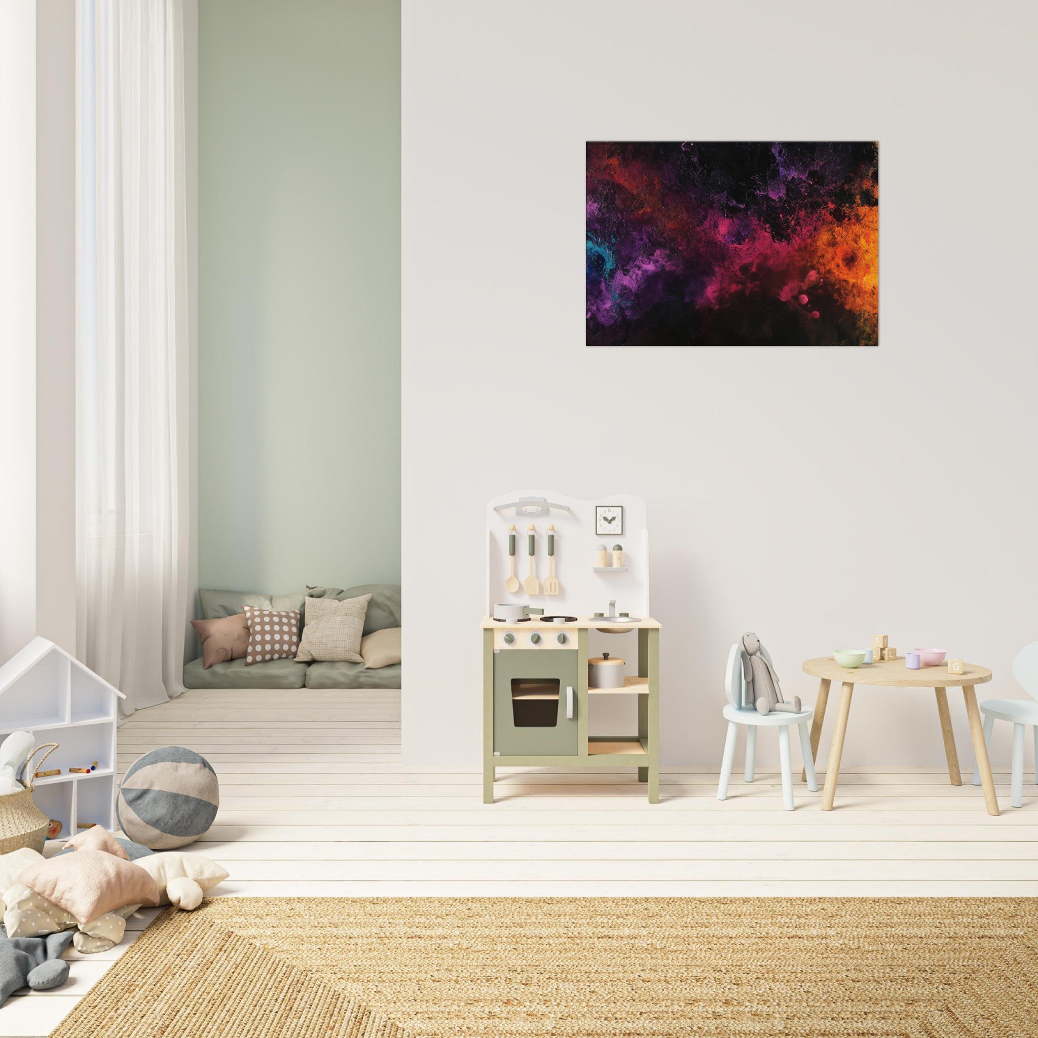 Canvas Landscape - Chromatic Abyss A dark infinite void punctured 2 - Shop Ai Art WebShop - Digital Art online Store