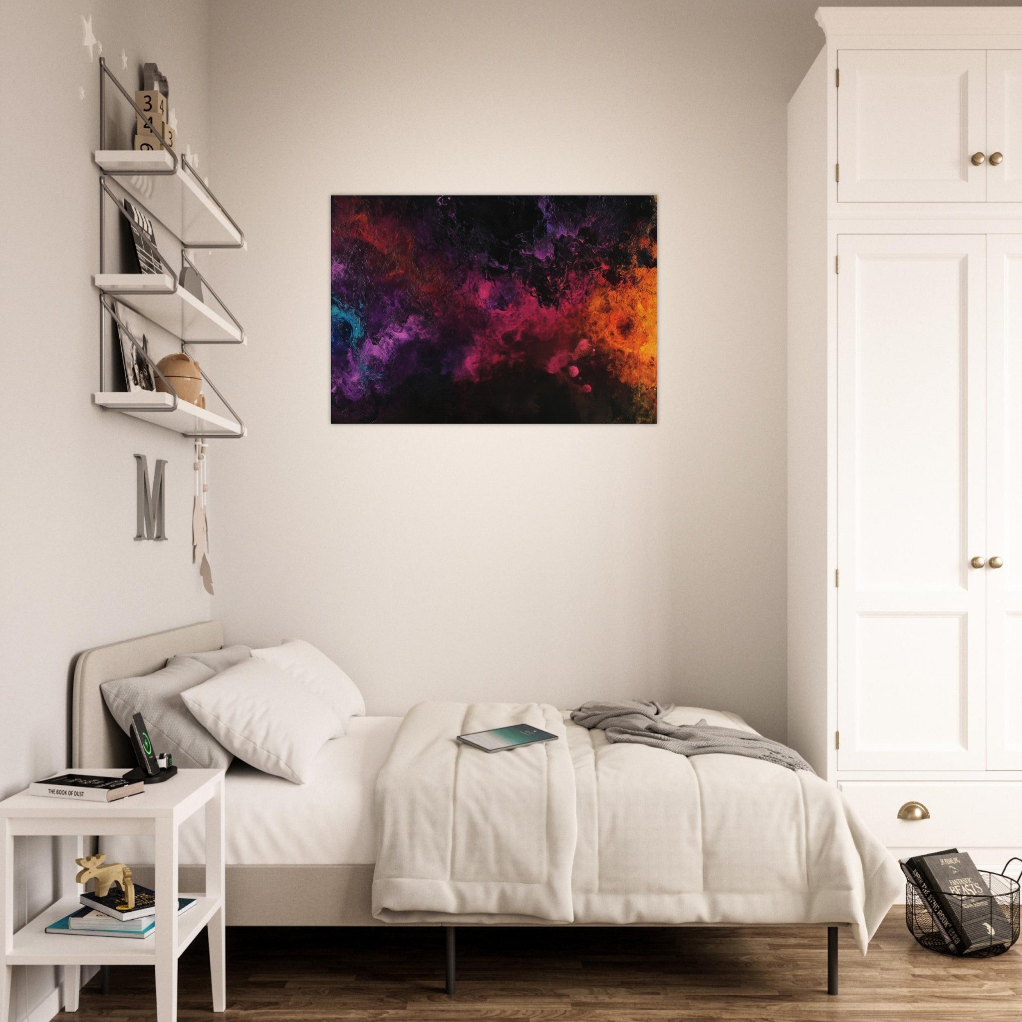 Canvas Landscape - Chromatic Abyss A dark infinite void punctured 2 - Shop Ai Art WebShop - Digital Art online Store