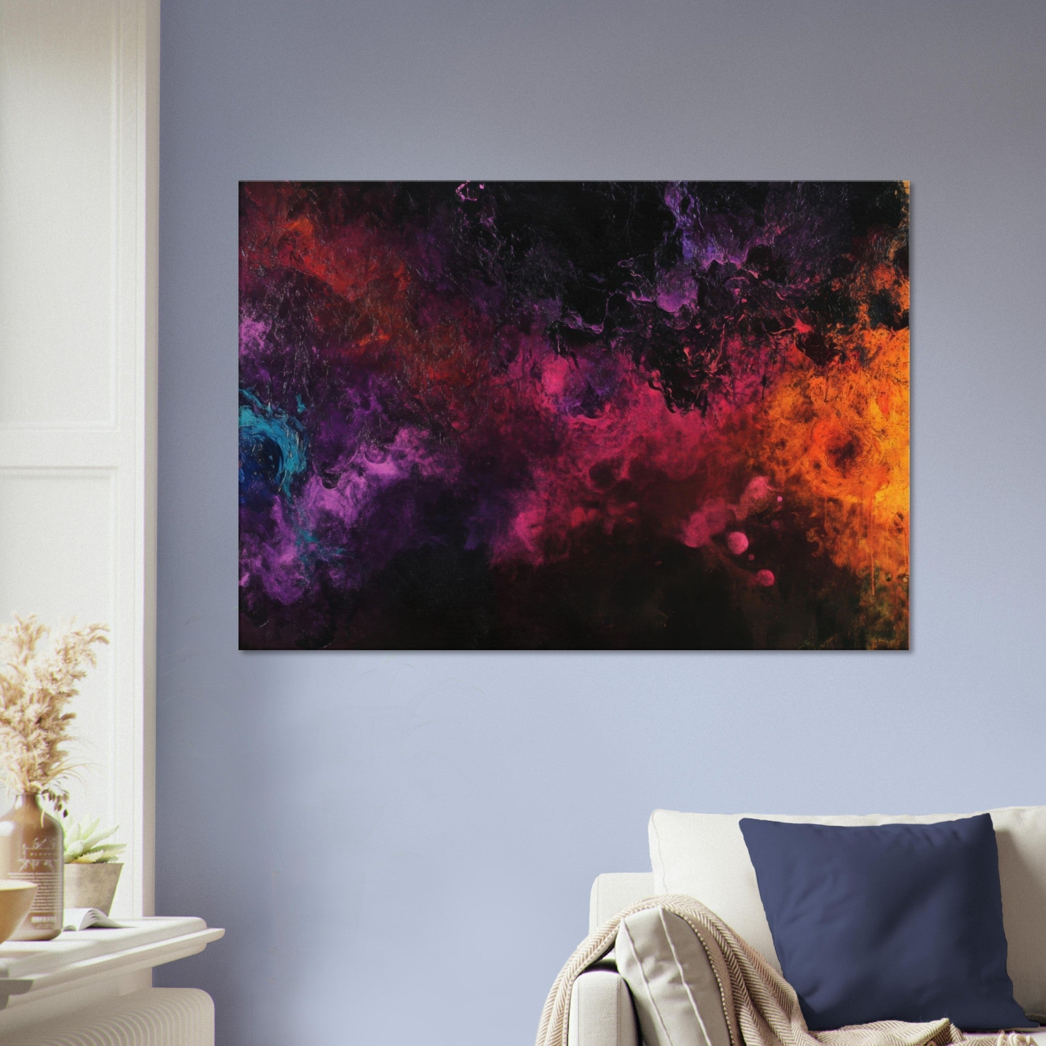 Canvas Landscape - Chromatic Abyss A dark infinite void punctured 2 - Shop Ai Art WebShop - Digital Art online Store