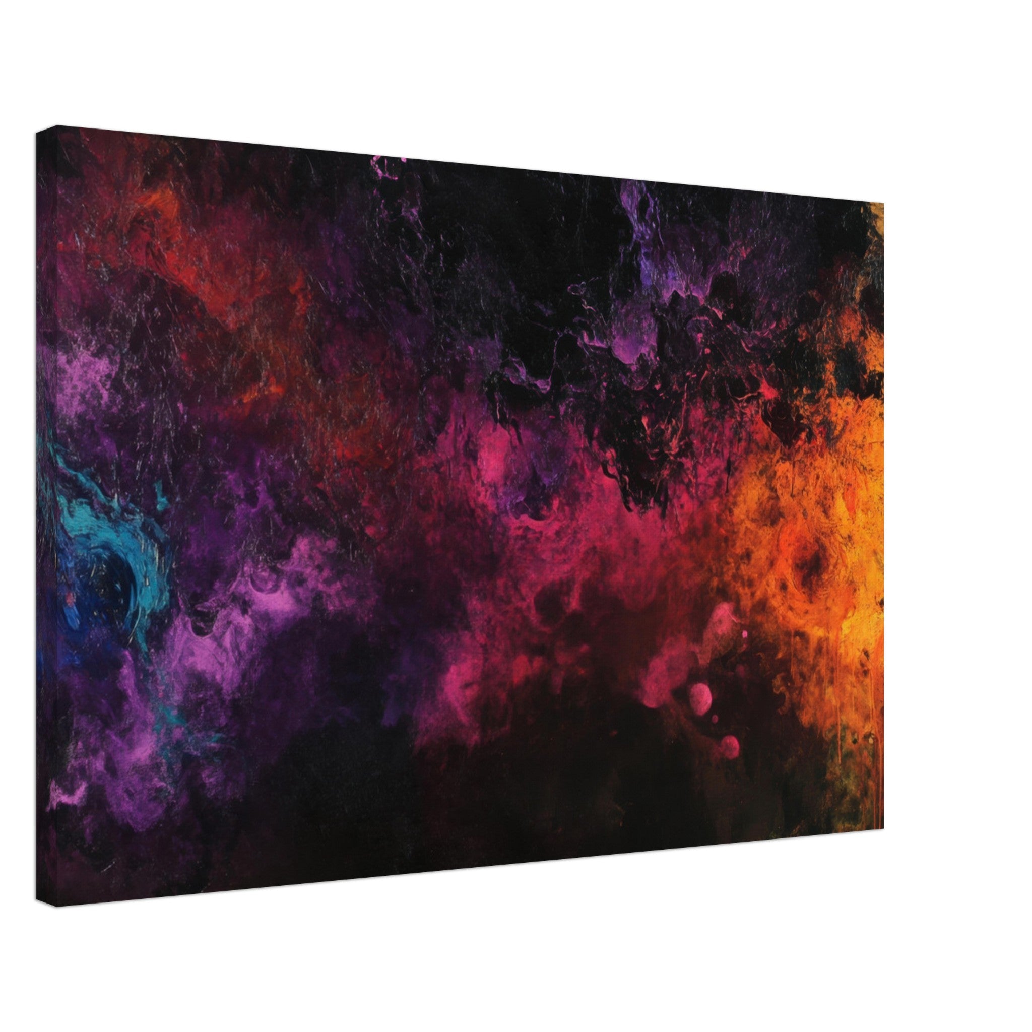 Canvas Landscape - Chromatic Abyss A dark infinite void punctured 2 - Shop Ai Art WebShop - Digital Art online Store