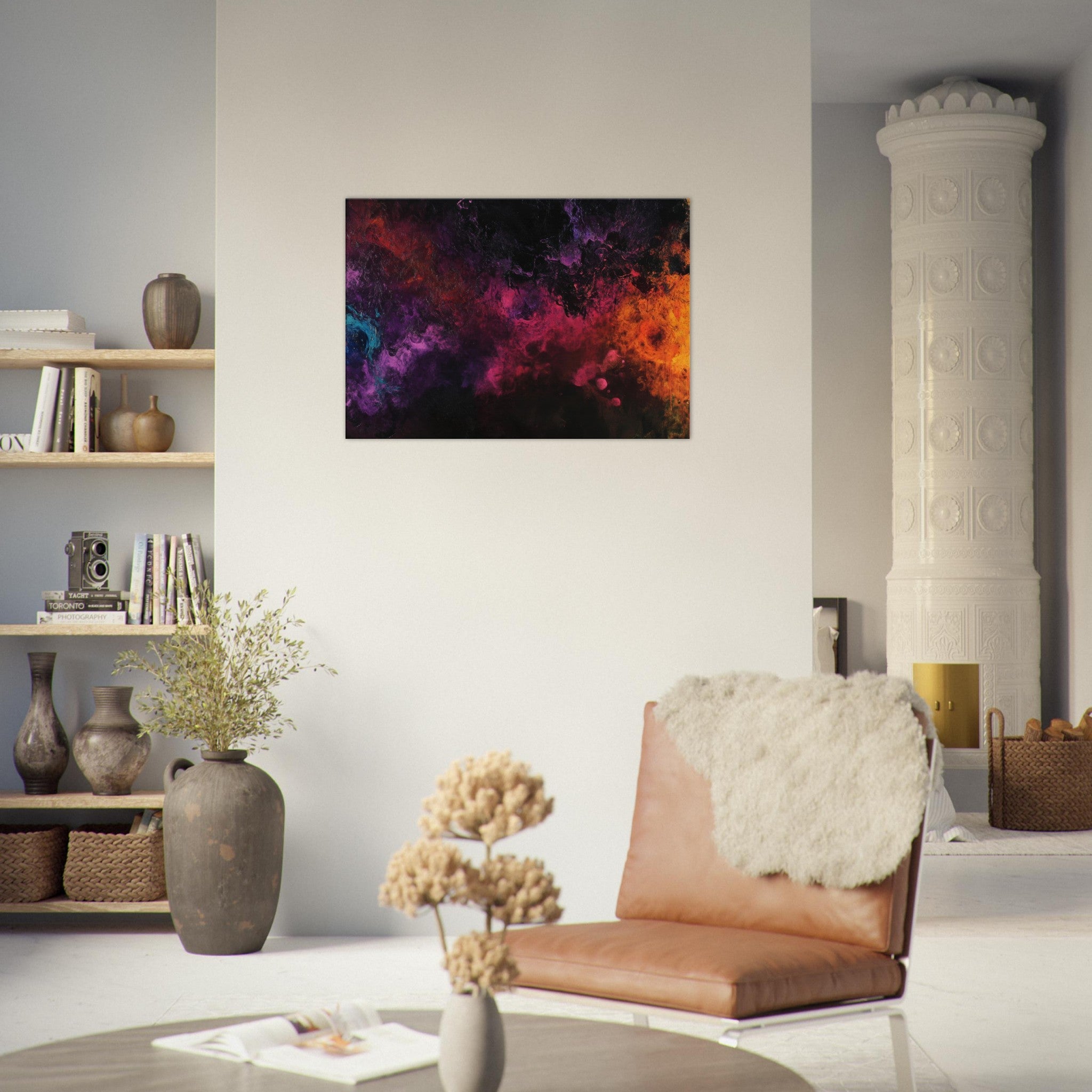 Canvas Landscape - Chromatic Abyss A dark infinite void punctured 2 - Shop Ai Art WebShop - Digital Art online Store