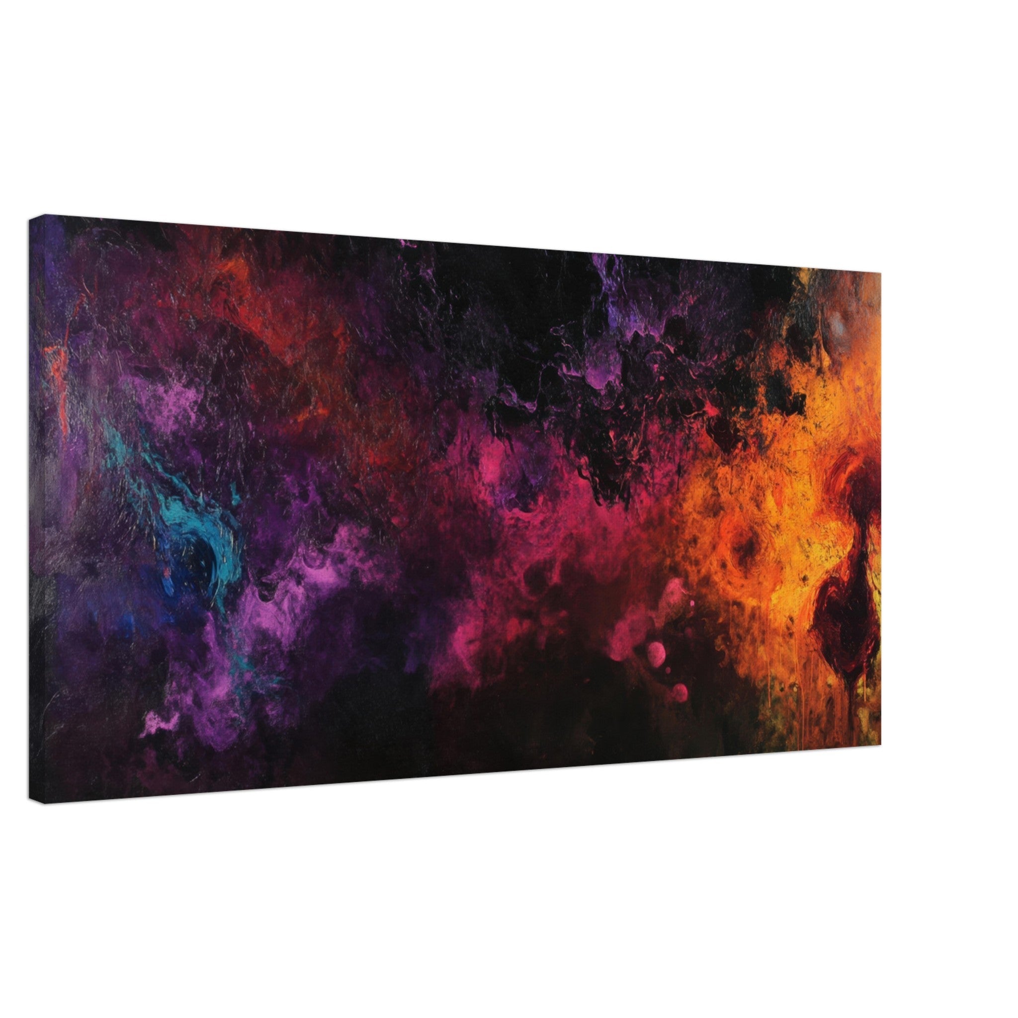 Canvas Landscape - Chromatic Abyss A dark infinite void punctured 2 - Shop Ai Art WebShop - Digital Art online Store