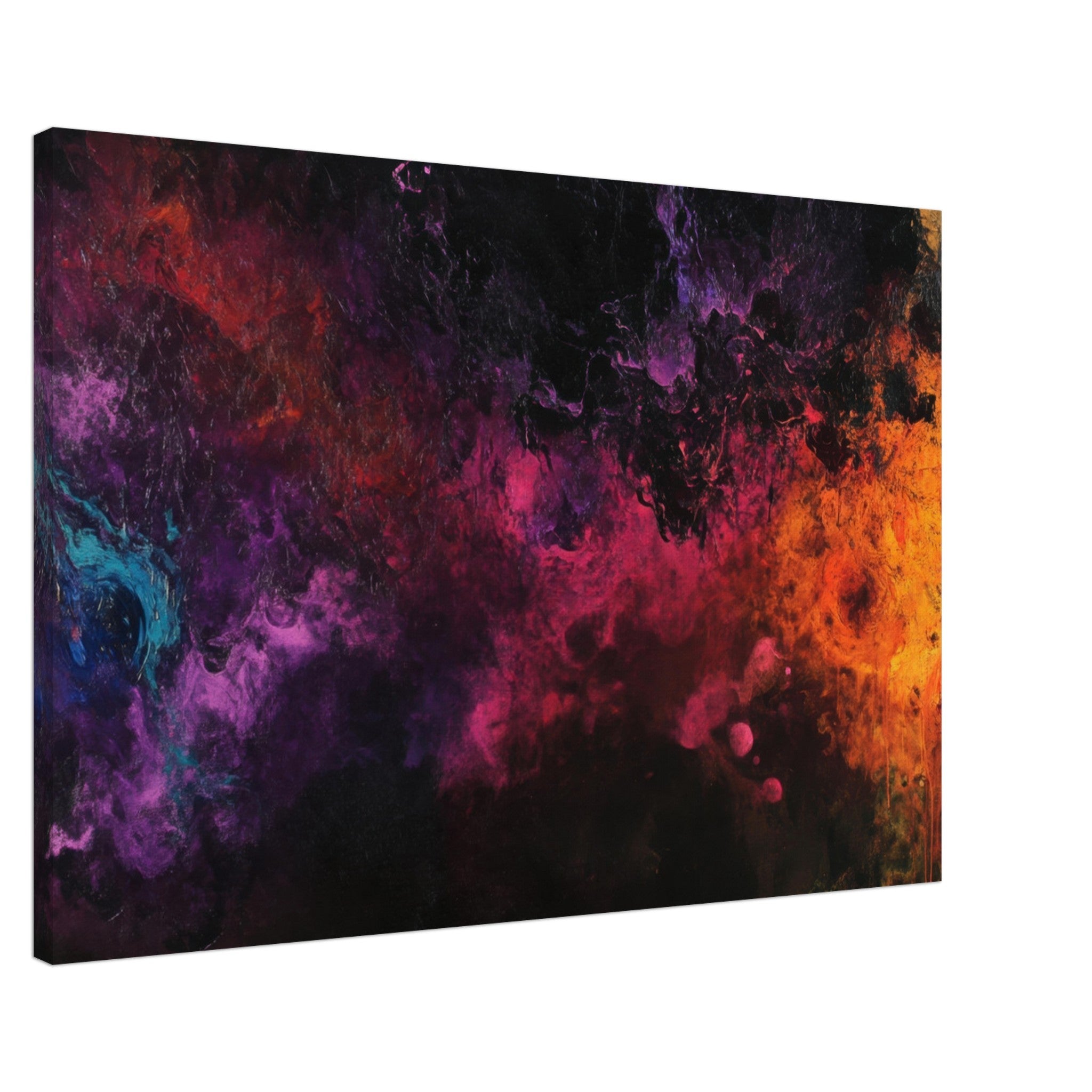 Canvas Landscape - Chromatic Abyss A dark infinite void punctured 2 - Shop Ai Art WebShop - Digital Art online Store