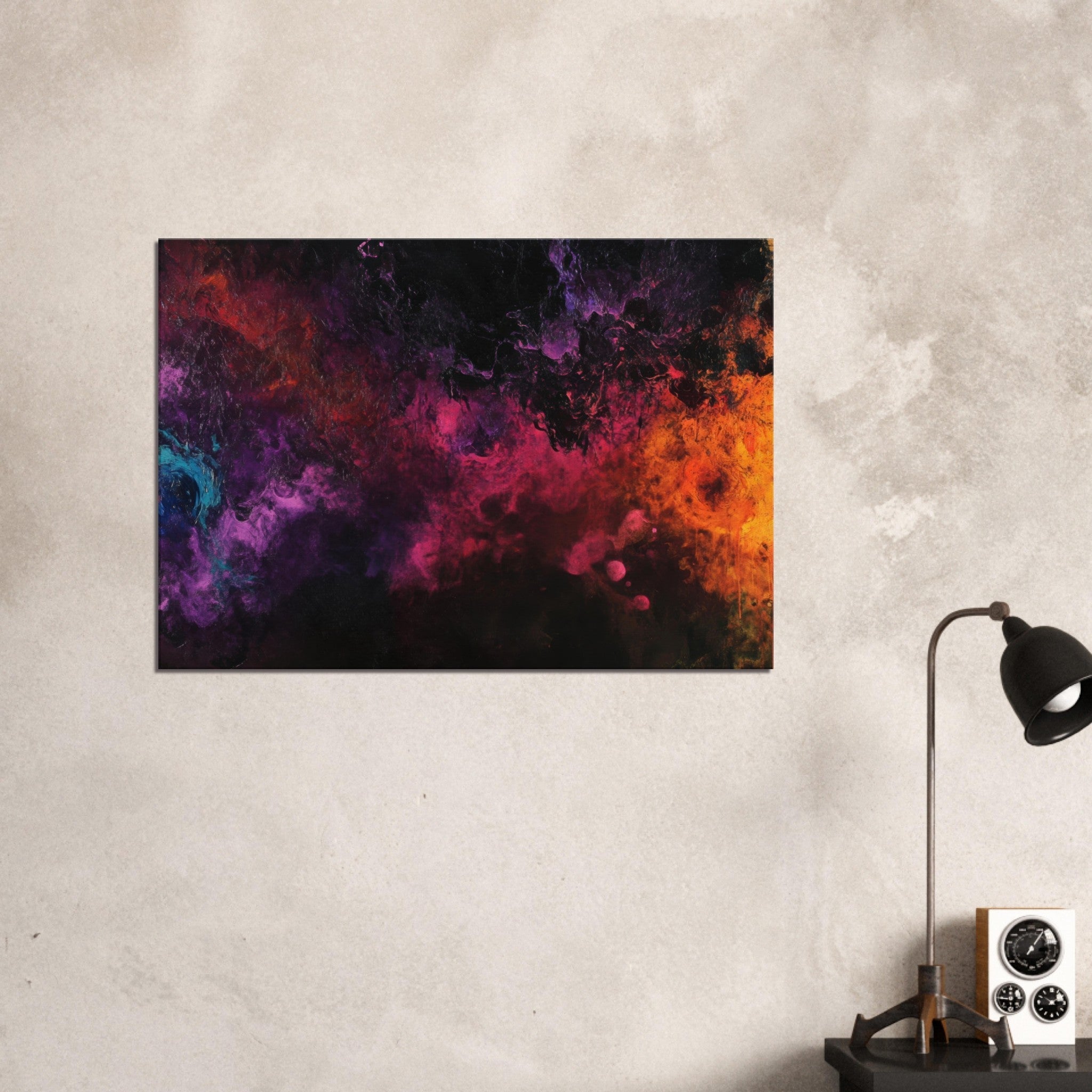 Canvas Landscape - Chromatic Abyss A dark infinite void punctured 2 - Shop Ai Art WebShop - Digital Art online Store