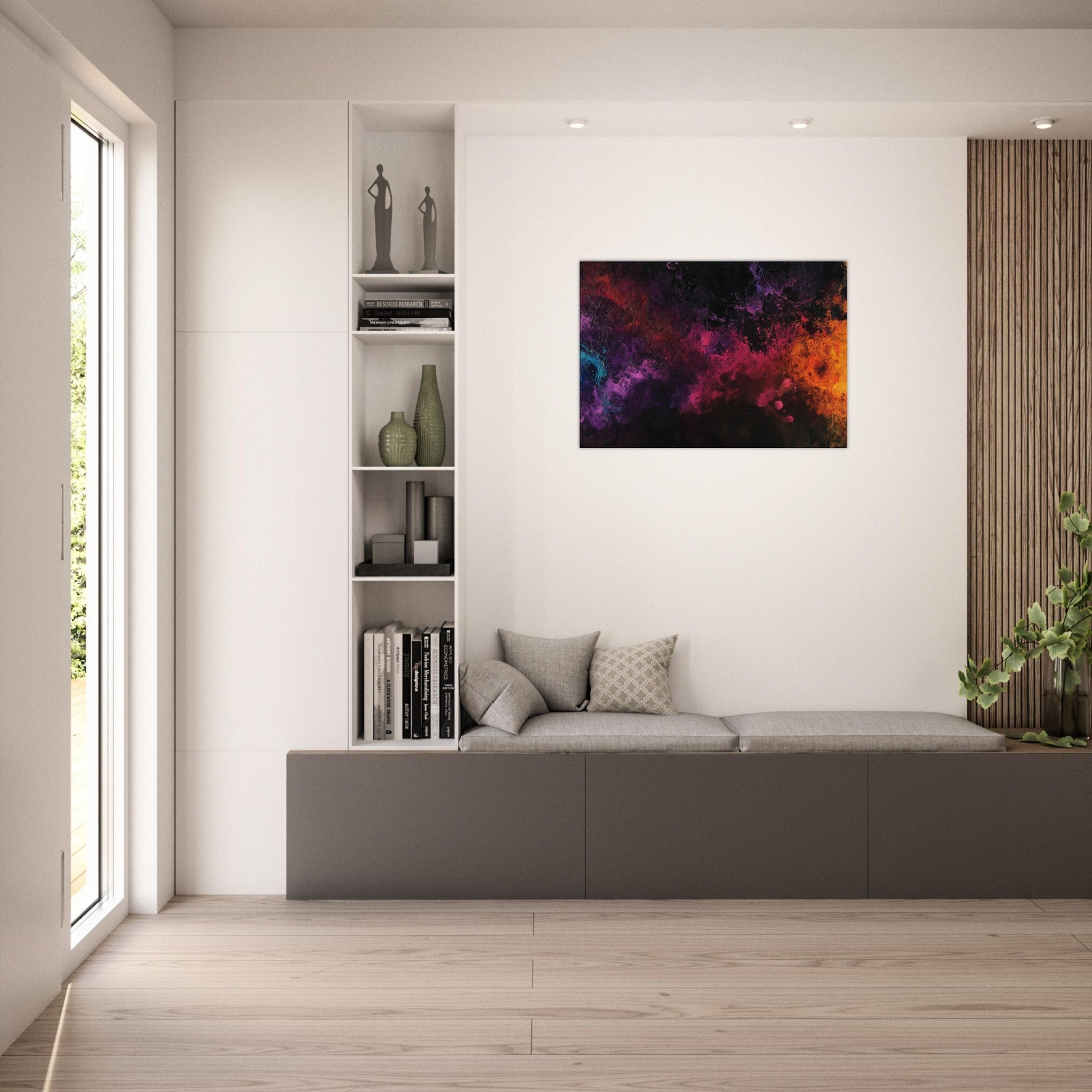 Canvas Landscape - Chromatic Abyss A dark infinite void punctured 2 - Shop Ai Art WebShop - Digital Art online Store
