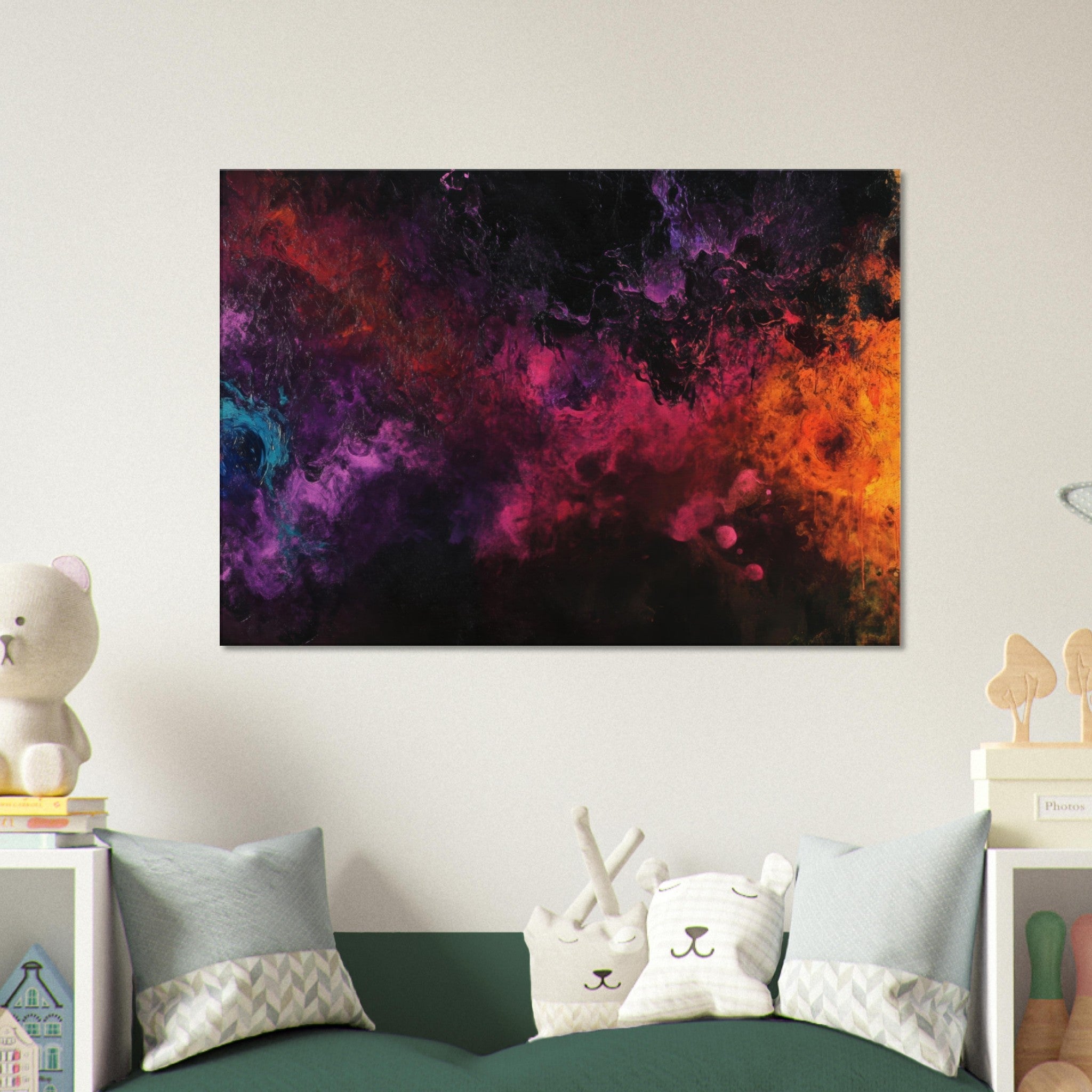 Canvas Landscape - Chromatic Abyss A dark infinite void punctured 2 - Shop Ai Art WebShop - Digital Art online Store