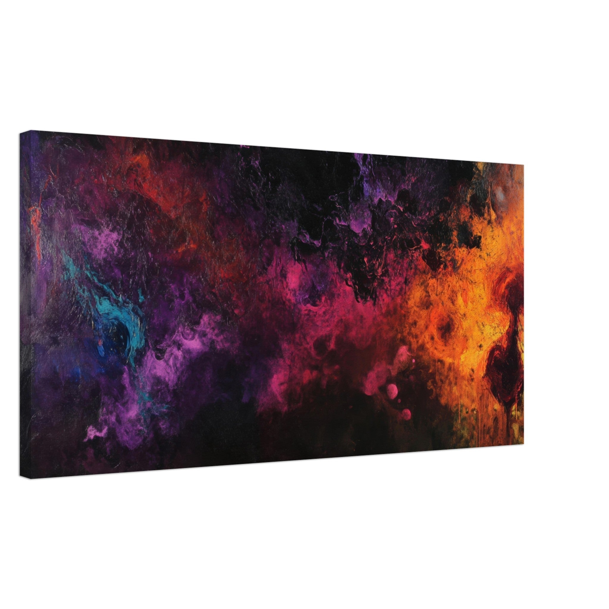 Canvas Landscape - Chromatic Abyss A dark infinite void punctured 2 - Shop Ai Art WebShop - Digital Art online Store