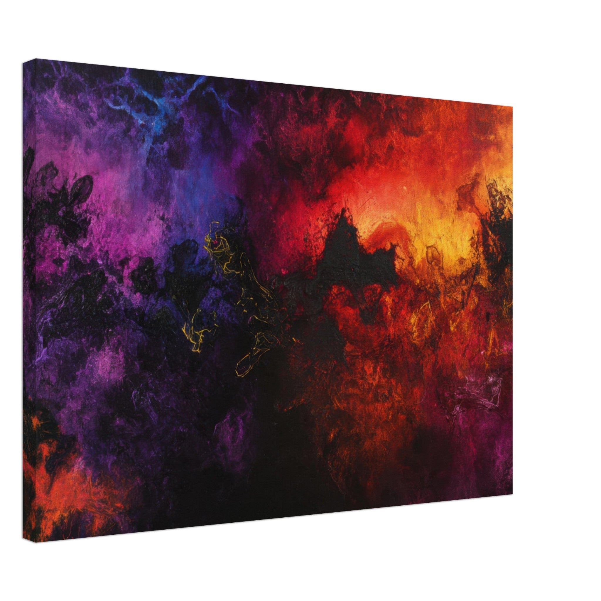 Canvas Landscape - Chromatic Abyss A dark infinite void punctured 3 - Shop Ai Art WebShop - Digital Art online Store