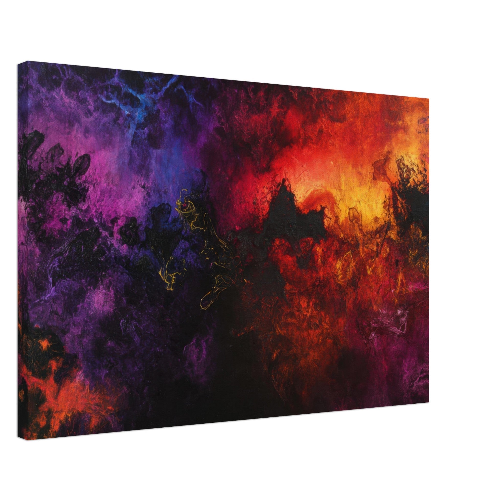 Canvas Landscape - Chromatic Abyss A dark infinite void punctured 3 - Shop Ai Art WebShop - Digital Art online Store
