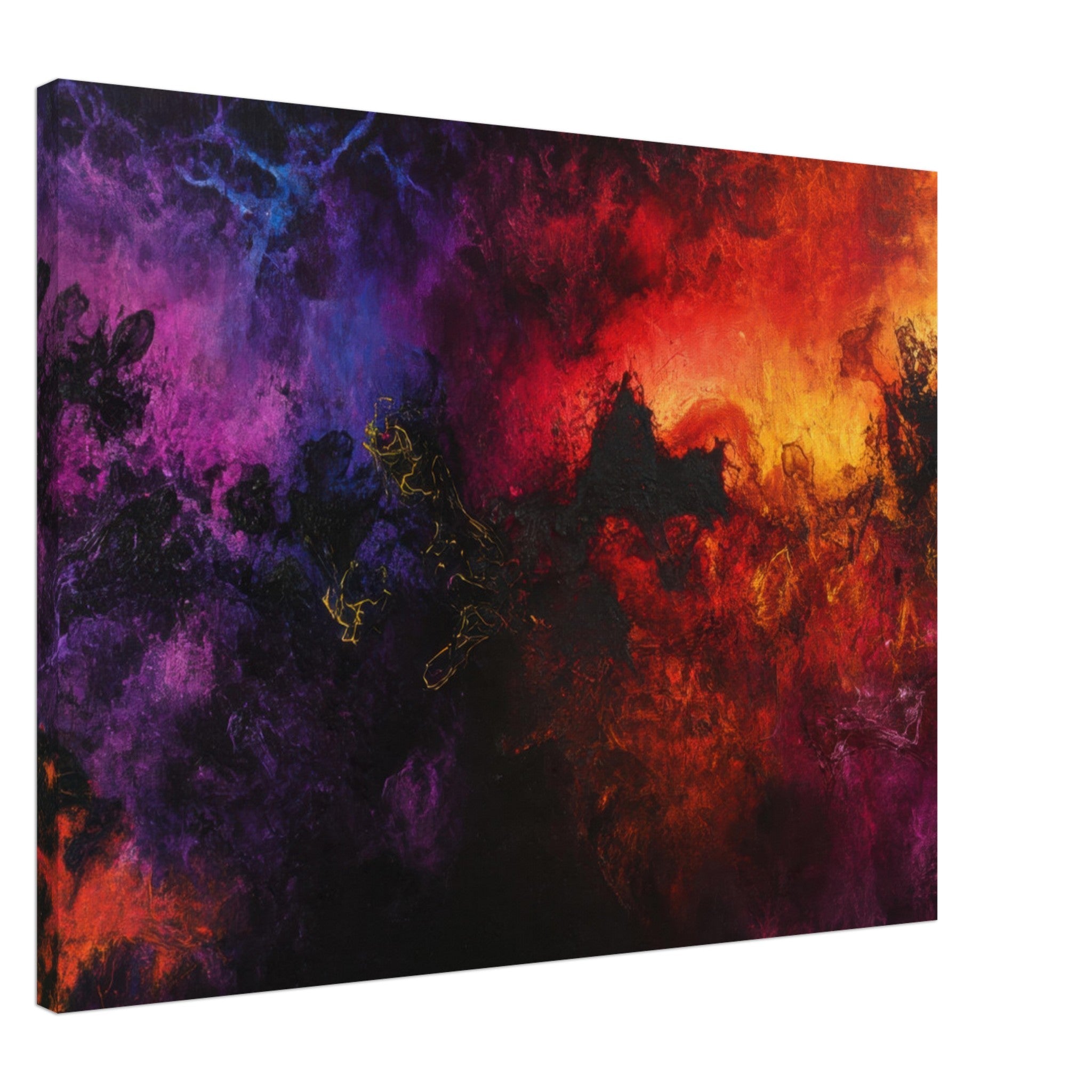 Canvas Landscape - Chromatic Abyss A dark infinite void punctured 3 - Shop Ai Art WebShop - Digital Art online Store