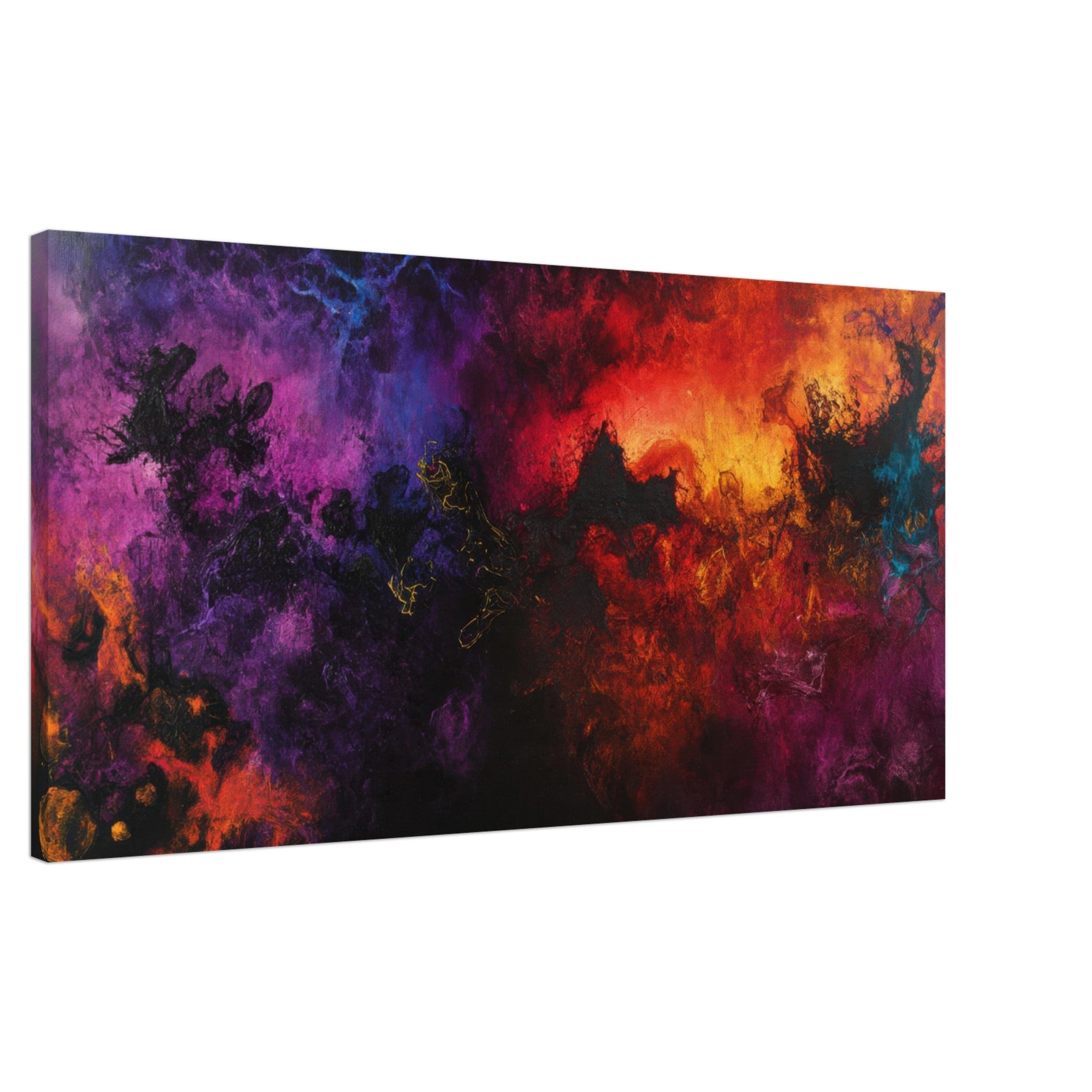 Canvas Landscape - Chromatic Abyss A dark infinite void punctured 3 - Shop Ai Art WebShop - Digital Art online Store