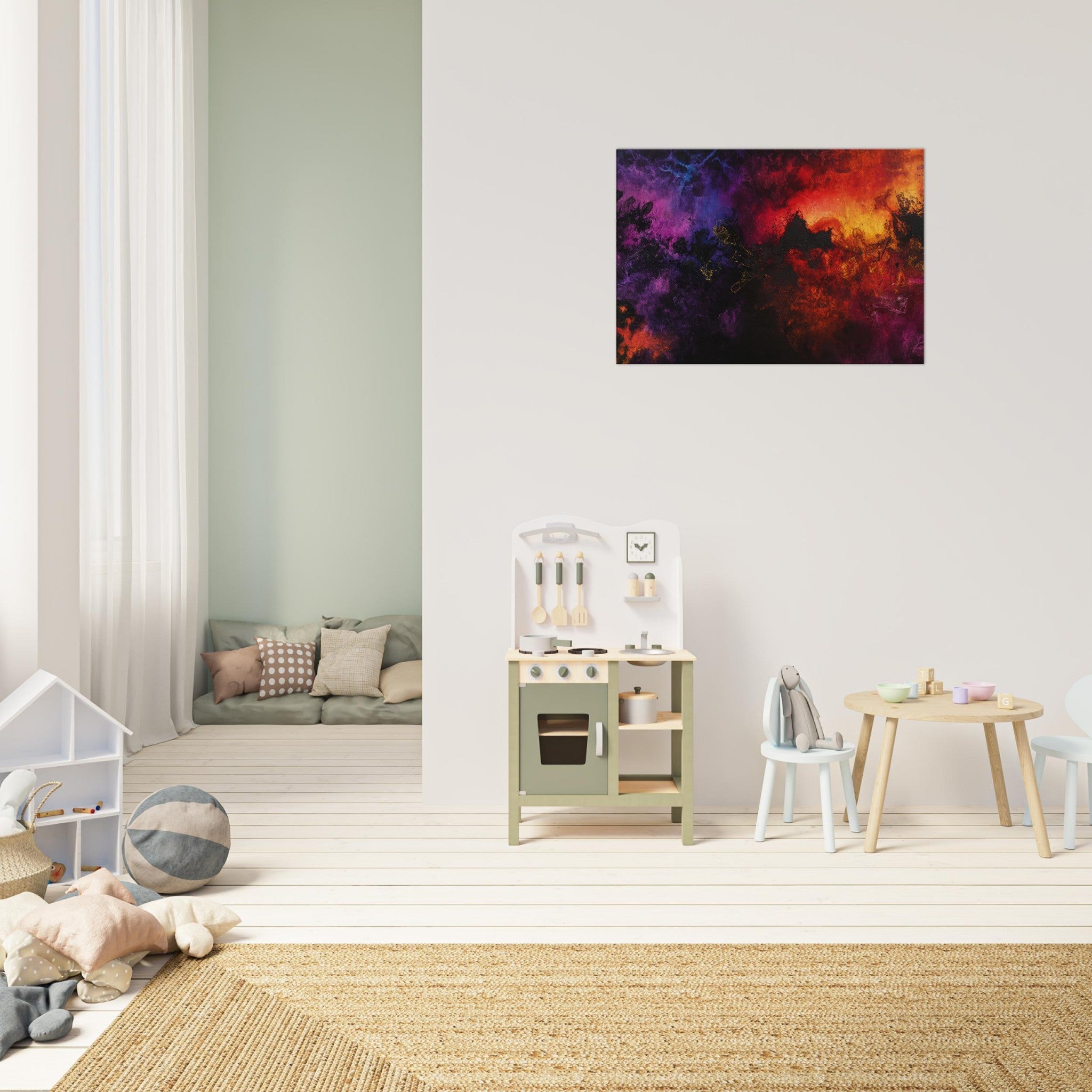 Canvas Landscape - Chromatic Abyss A dark infinite void punctured 3 - Shop Ai Art WebShop - Digital Art online Store