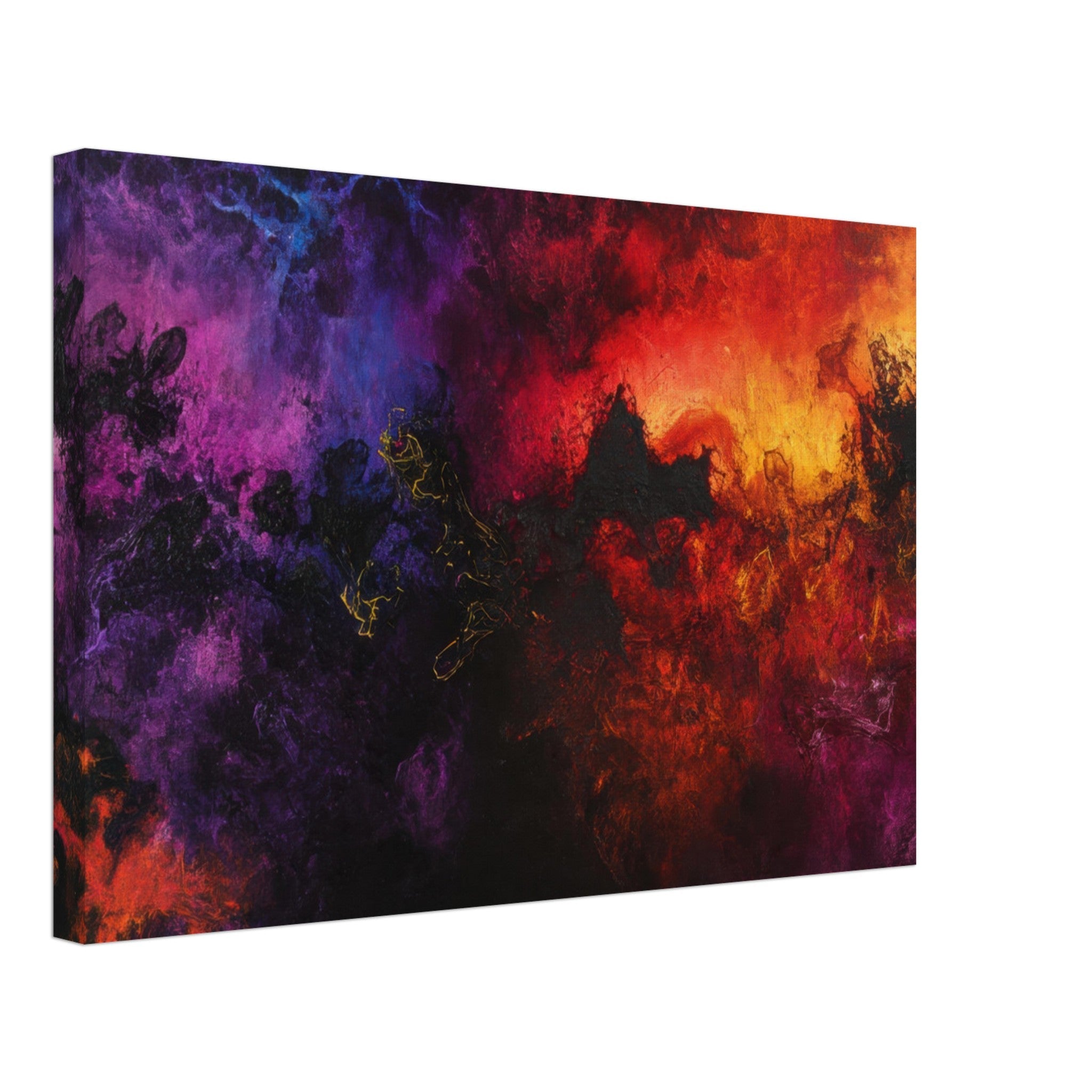Canvas Landscape - Chromatic Abyss A dark infinite void punctured 3 - Shop Ai Art WebShop - Digital Art online Store