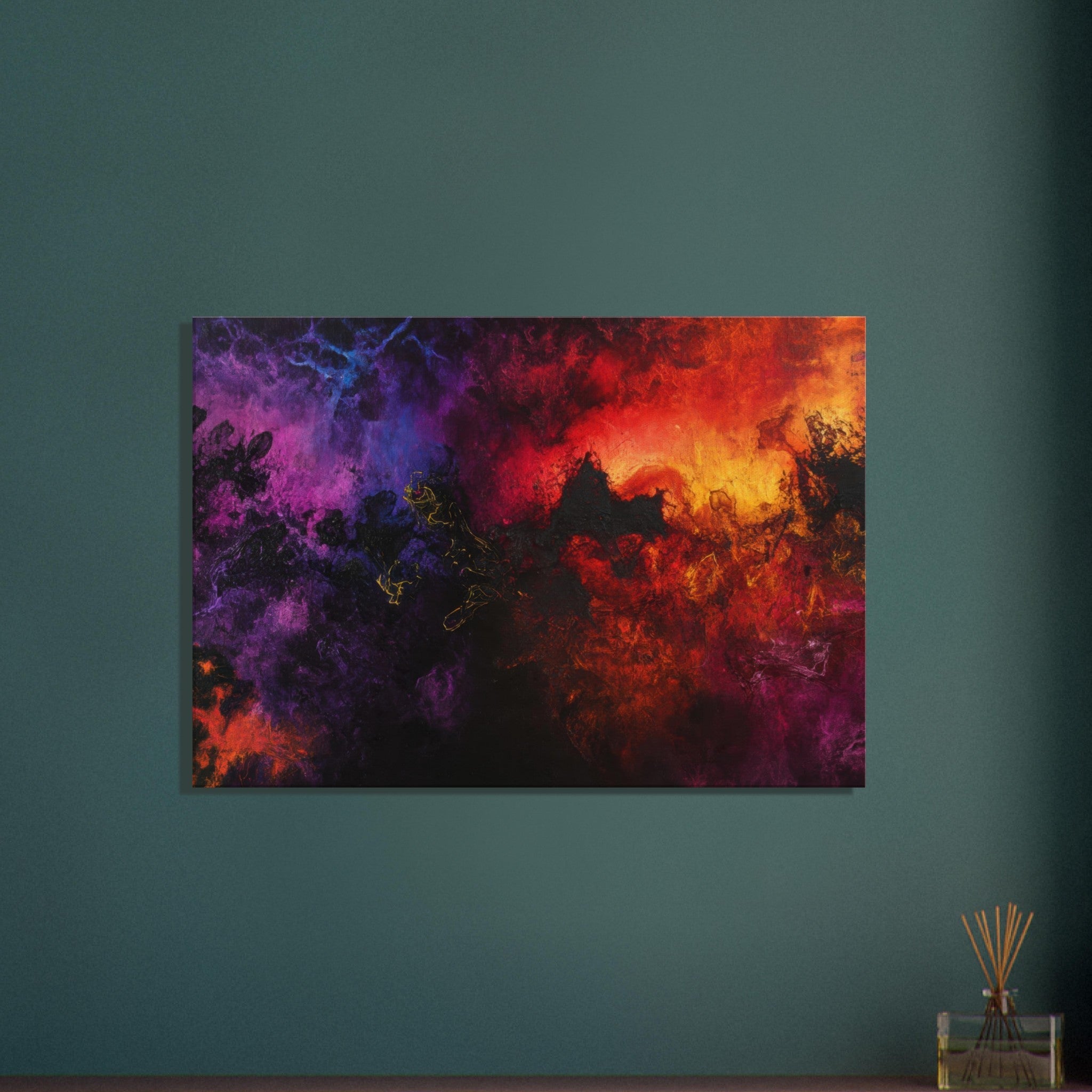 Canvas Landscape - Chromatic Abyss A dark infinite void punctured 3 - Shop Ai Art WebShop - Digital Art online Store