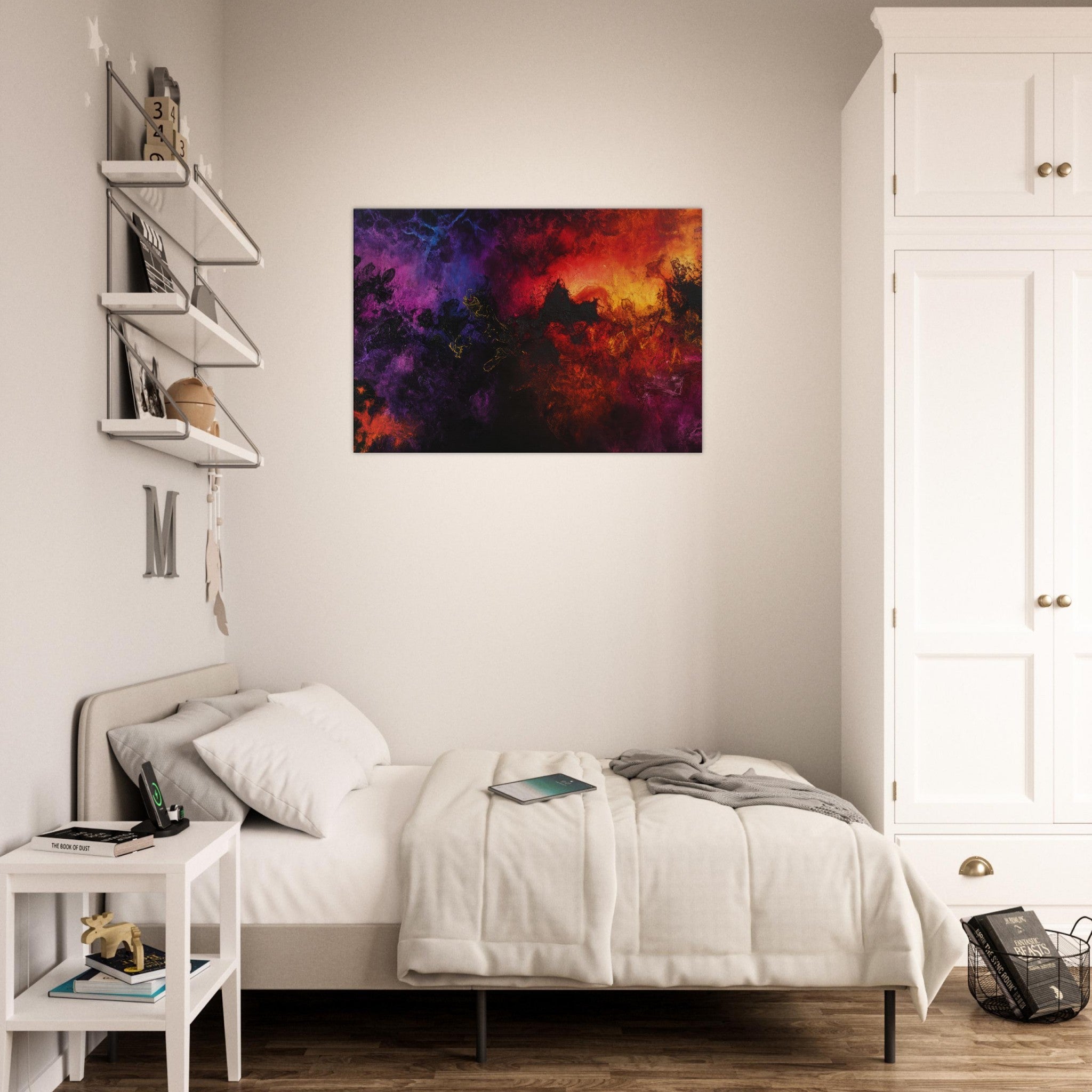 Canvas Landscape - Chromatic Abyss A dark infinite void punctured 3 - Shop Ai Art WebShop - Digital Art online Store