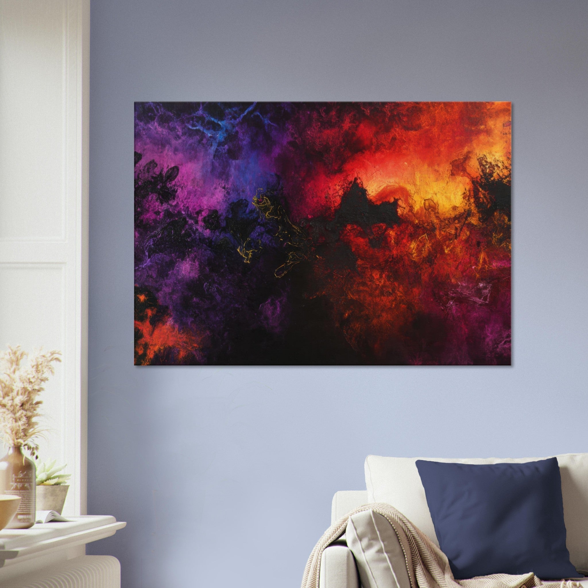 Canvas Landscape - Chromatic Abyss A dark infinite void punctured 3 - Shop Ai Art WebShop - Digital Art online Store