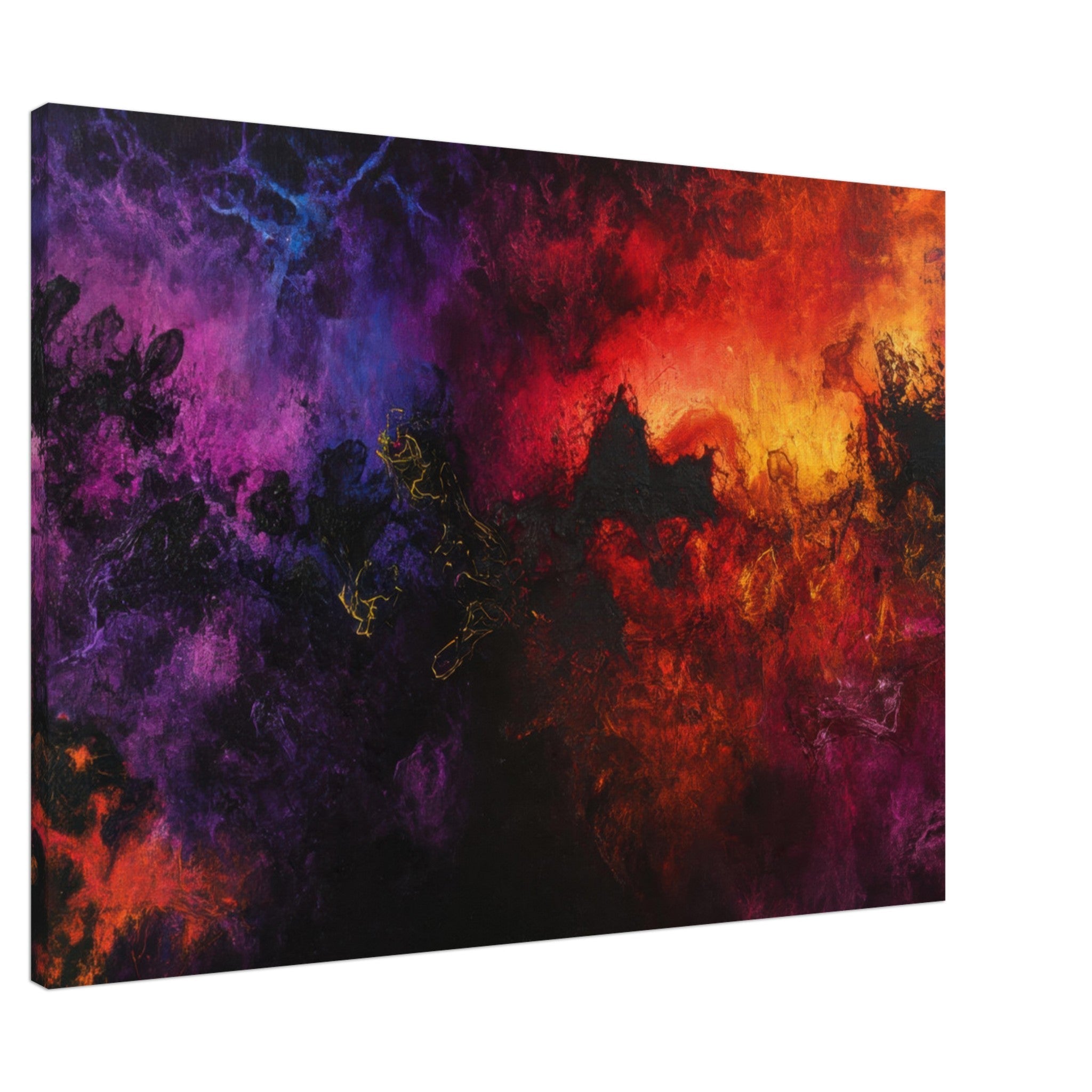 Canvas Landscape - Chromatic Abyss A dark infinite void punctured 3 - Shop Ai Art WebShop - Digital Art online Store