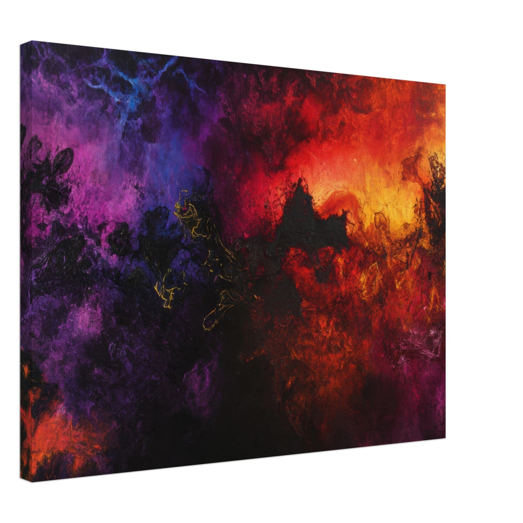 Canvas Landscape - Chromatic Abyss A dark infinite void punctured 3 - Shop Ai Art WebShop - Digital Art online Store