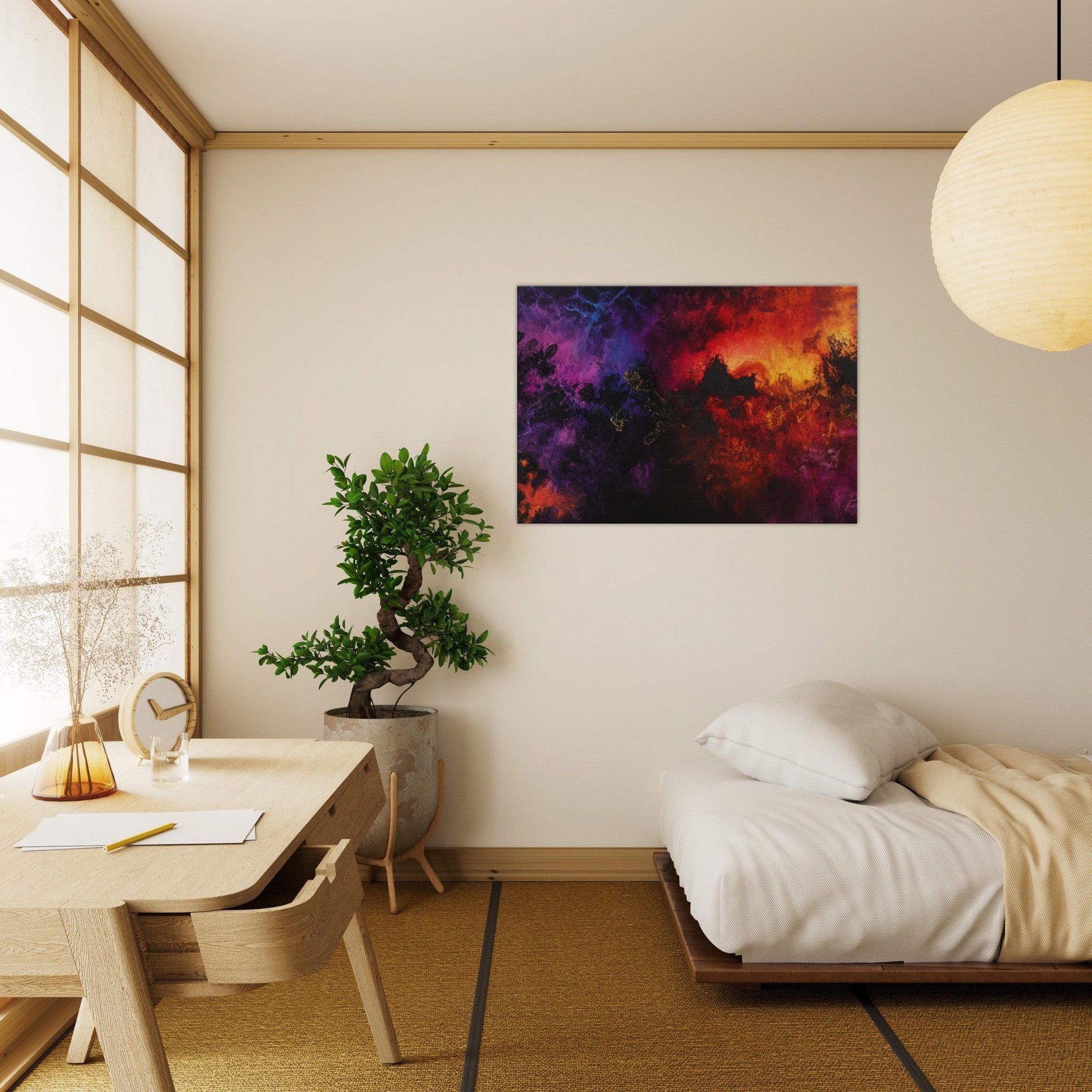 Canvas Landscape - Chromatic Abyss A dark infinite void punctured 3 - Shop Ai Art WebShop - Digital Art online Store