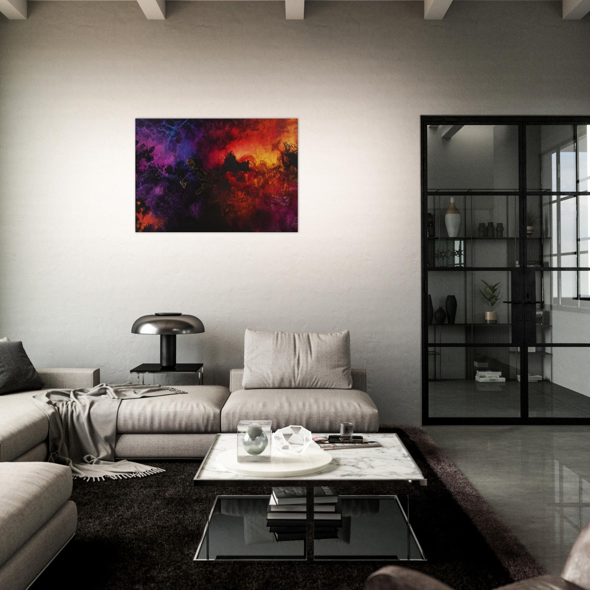 Canvas Landscape - Chromatic Abyss A dark infinite void punctured 3 - Shop Ai Art WebShop - Digital Art online Store