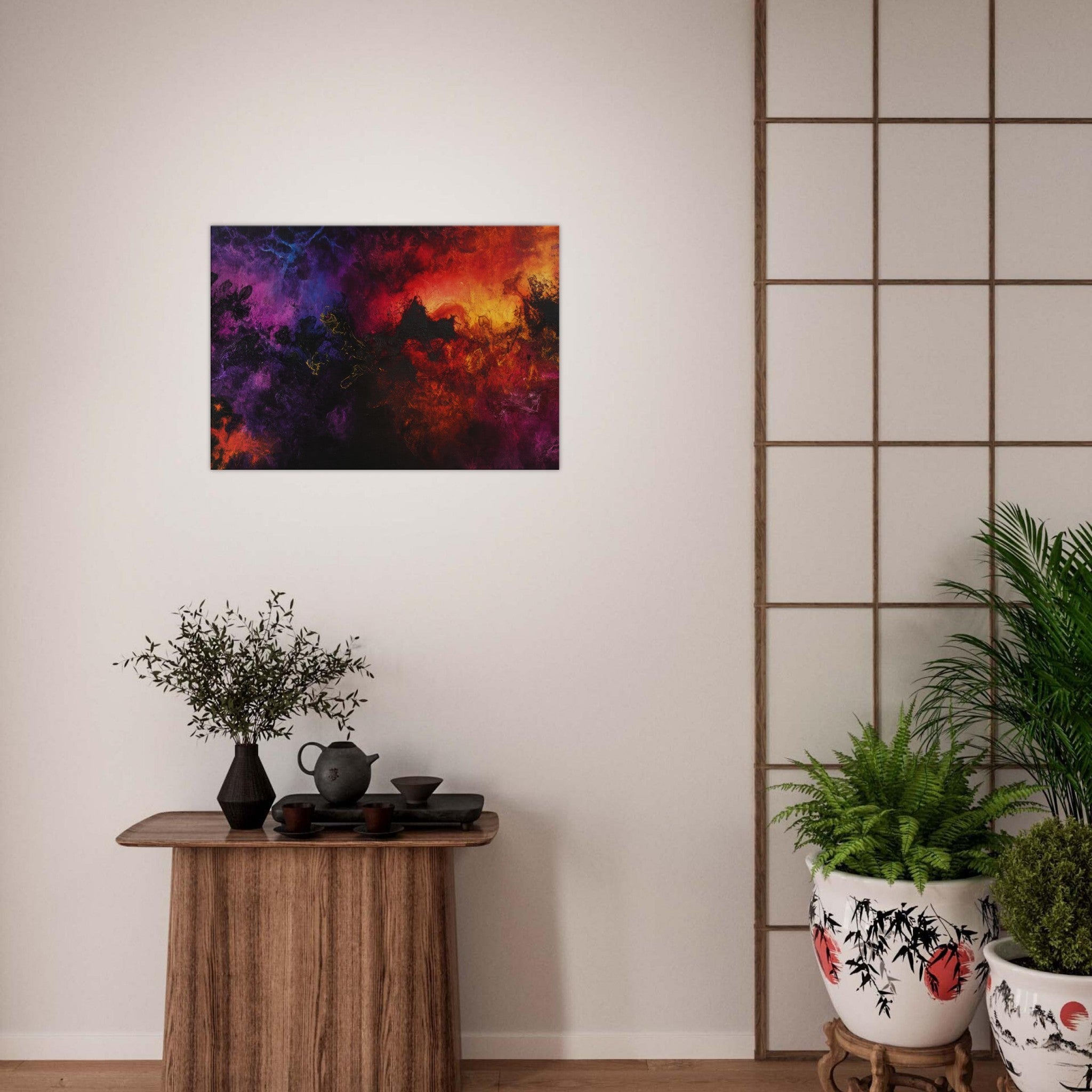 Canvas Landscape - Chromatic Abyss A dark infinite void punctured 3 - Shop Ai Art WebShop - Digital Art online Store