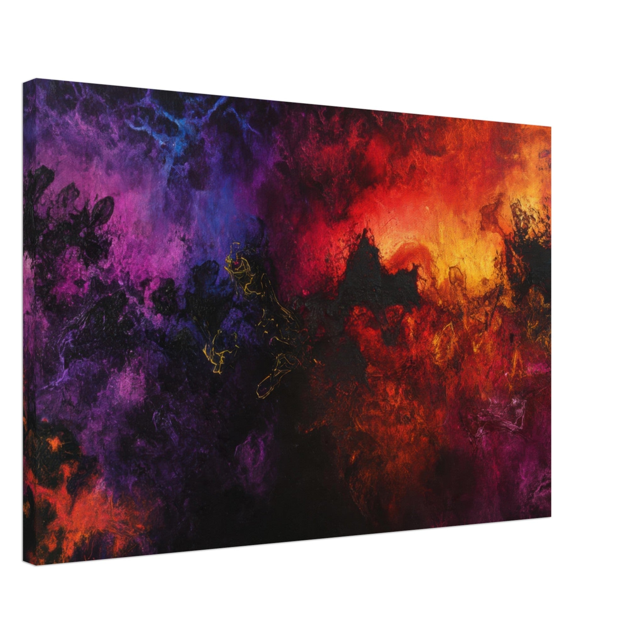 Canvas Landscape - Chromatic Abyss A dark infinite void punctured 3 - Shop Ai Art WebShop - Digital Art online Store