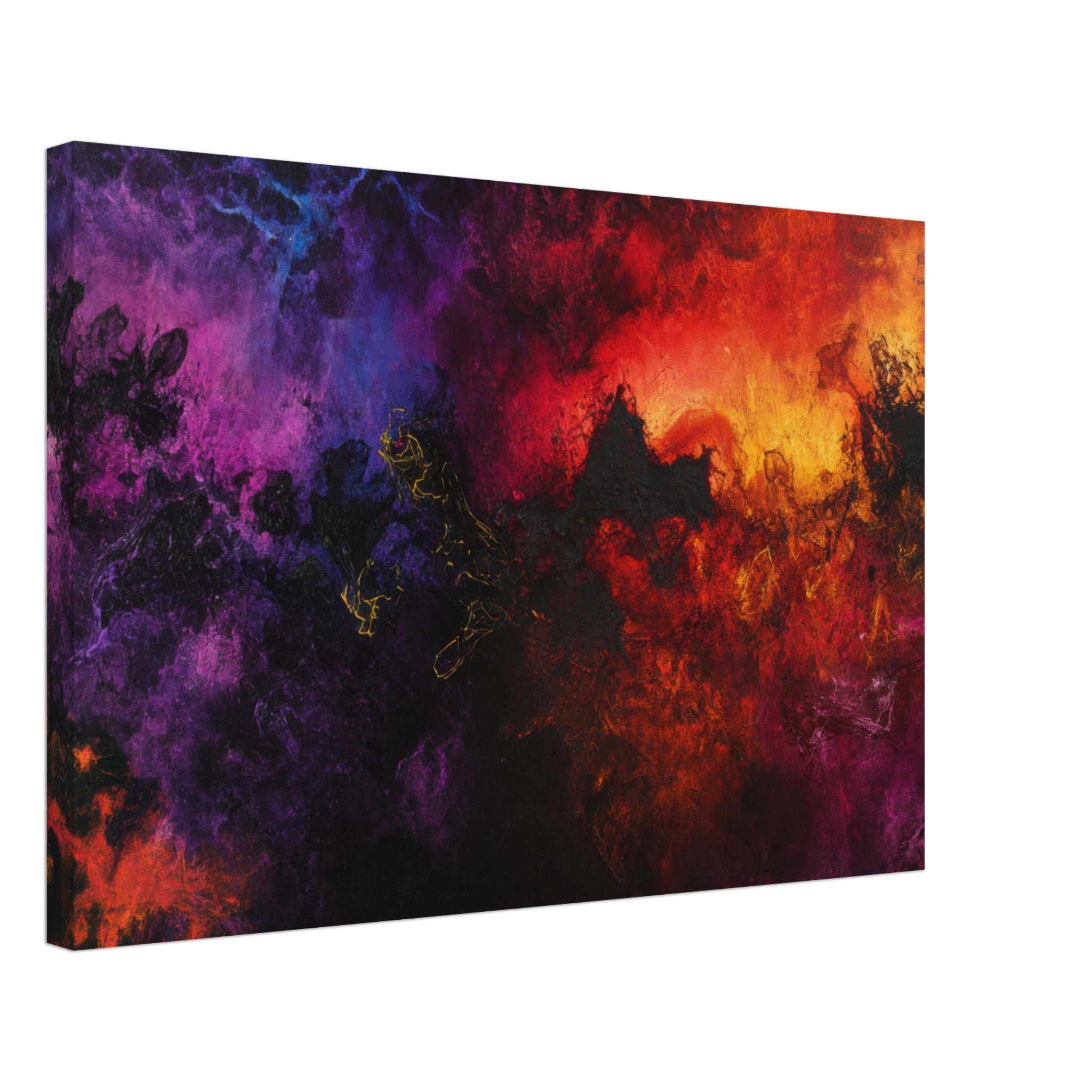 Canvas Landscape - Chromatic Abyss A dark infinite void punctured 3 - Shop Ai Art WebShop - Digital Art online Store