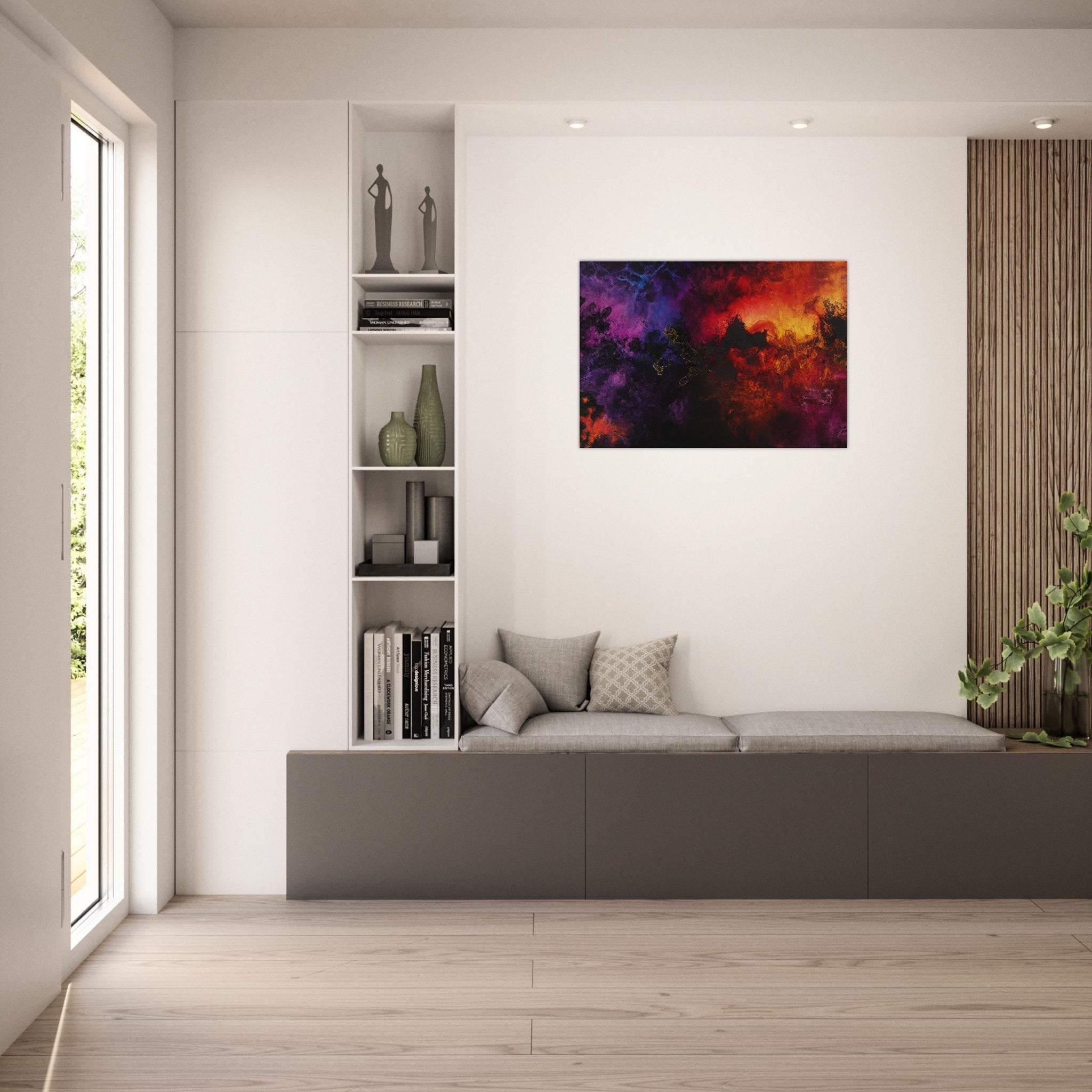 Canvas Landscape - Chromatic Abyss A dark infinite void punctured 3 - Shop Ai Art WebShop - Digital Art online Store